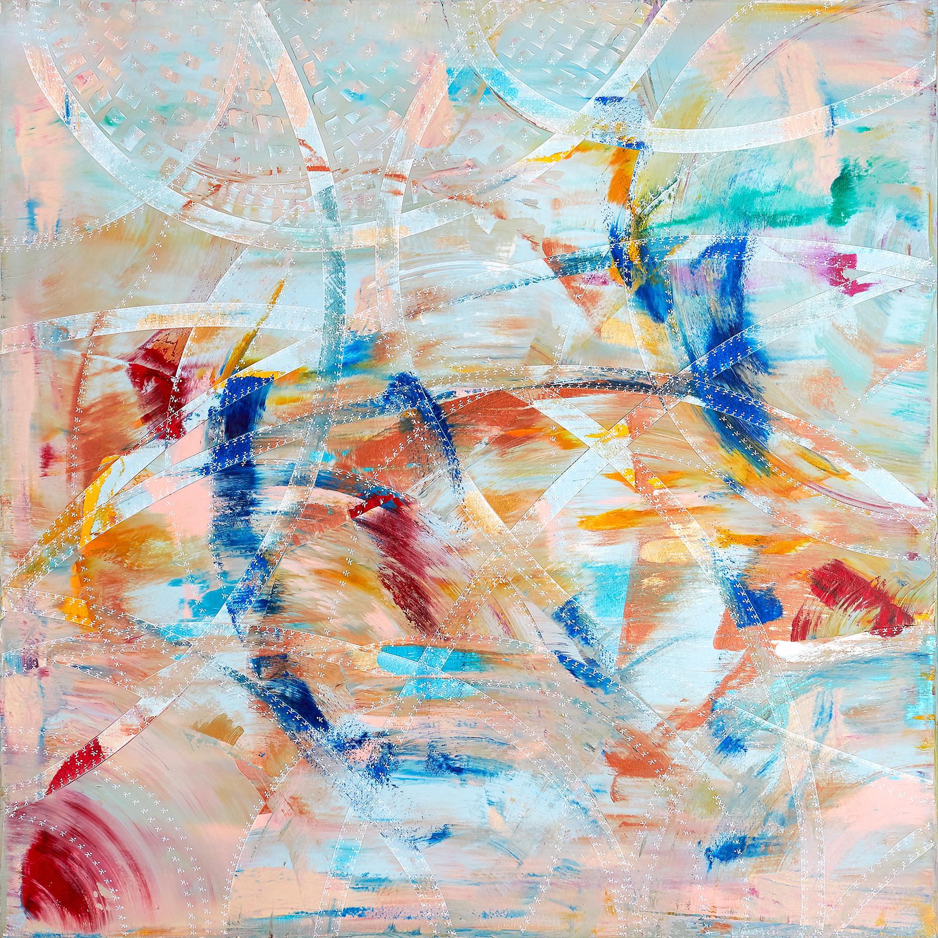 Delfini rosa - Painting di Natalie Vassil