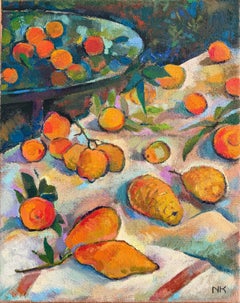 Limoni; Pomeriggio italiano; Pittura mediterranea; Composizione di frutta