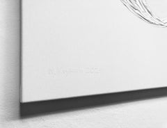 Amor - Amore astratto in 3D, scultura da parete bianca strutturata