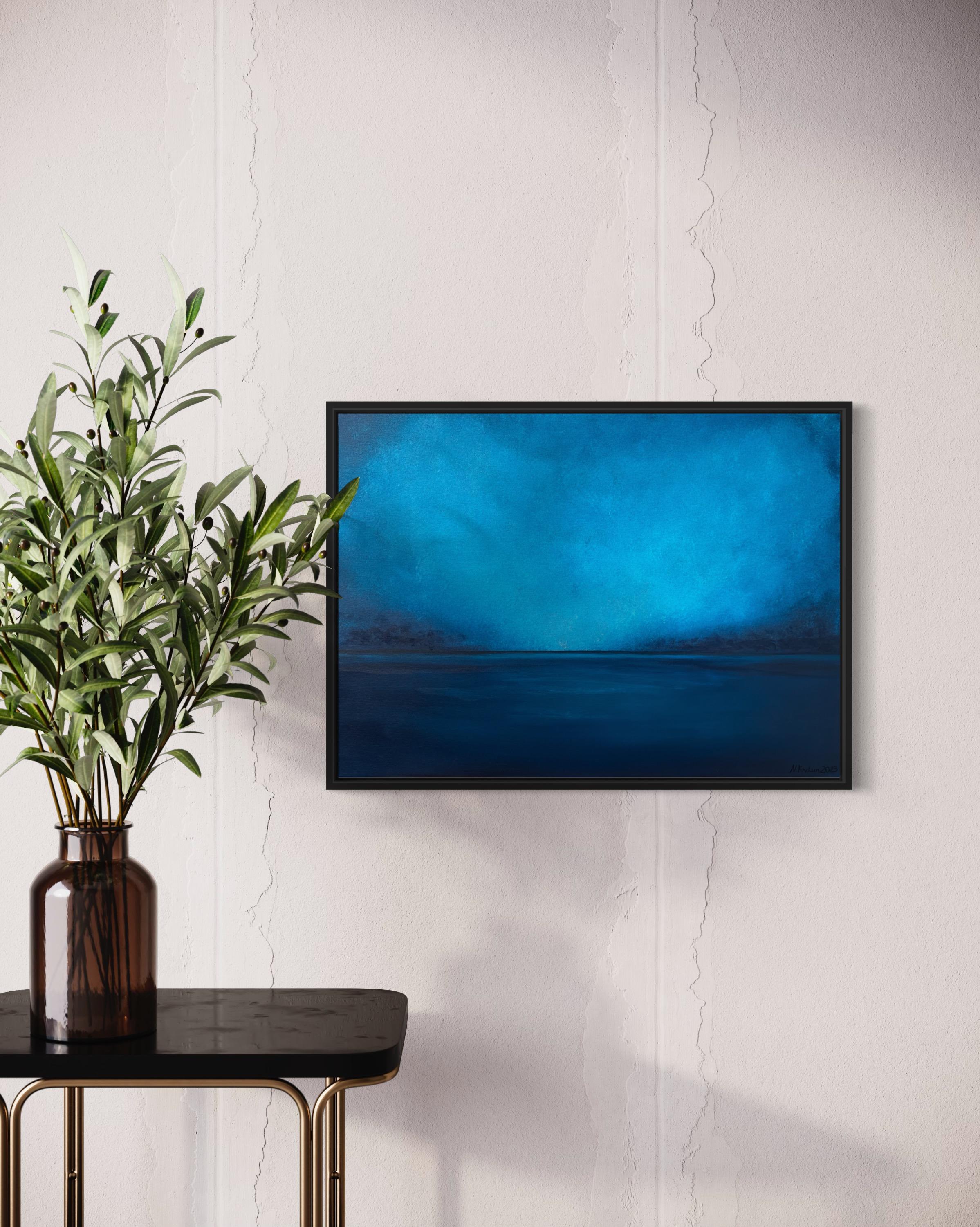 Black Sea Coastline, blue turquoise seascape, minimalistic For Sale 10