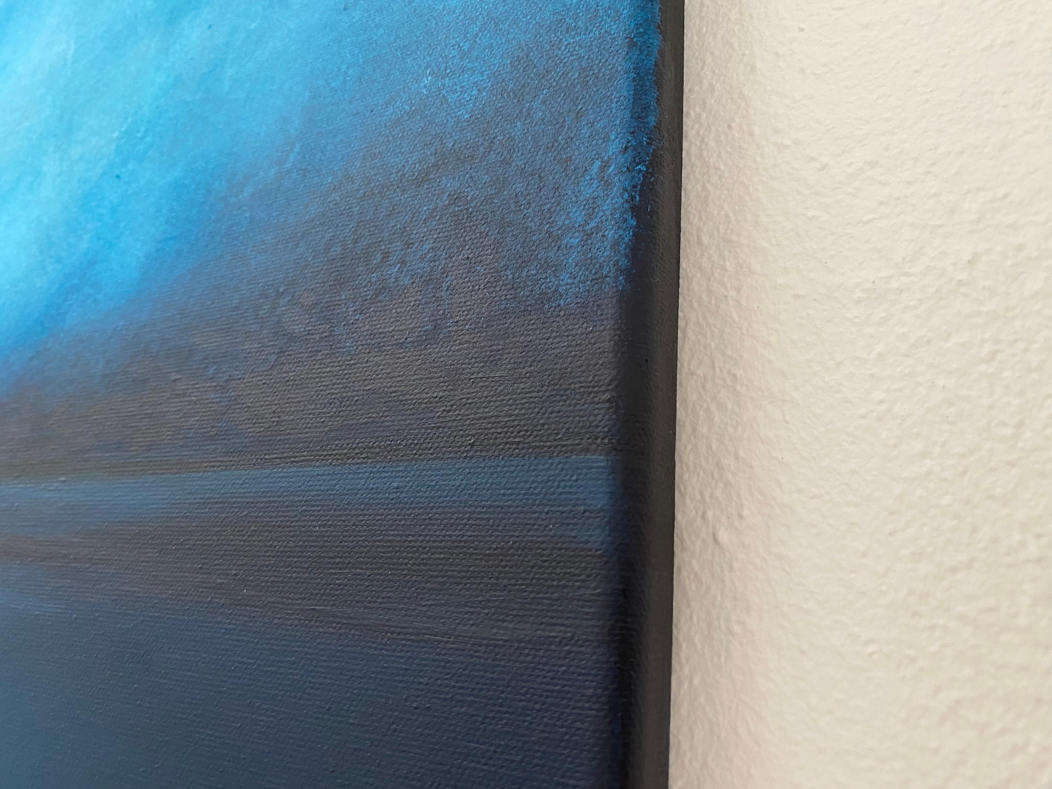 Black Sea Coastline, blue turquoise seascape, minimalistic For Sale 14