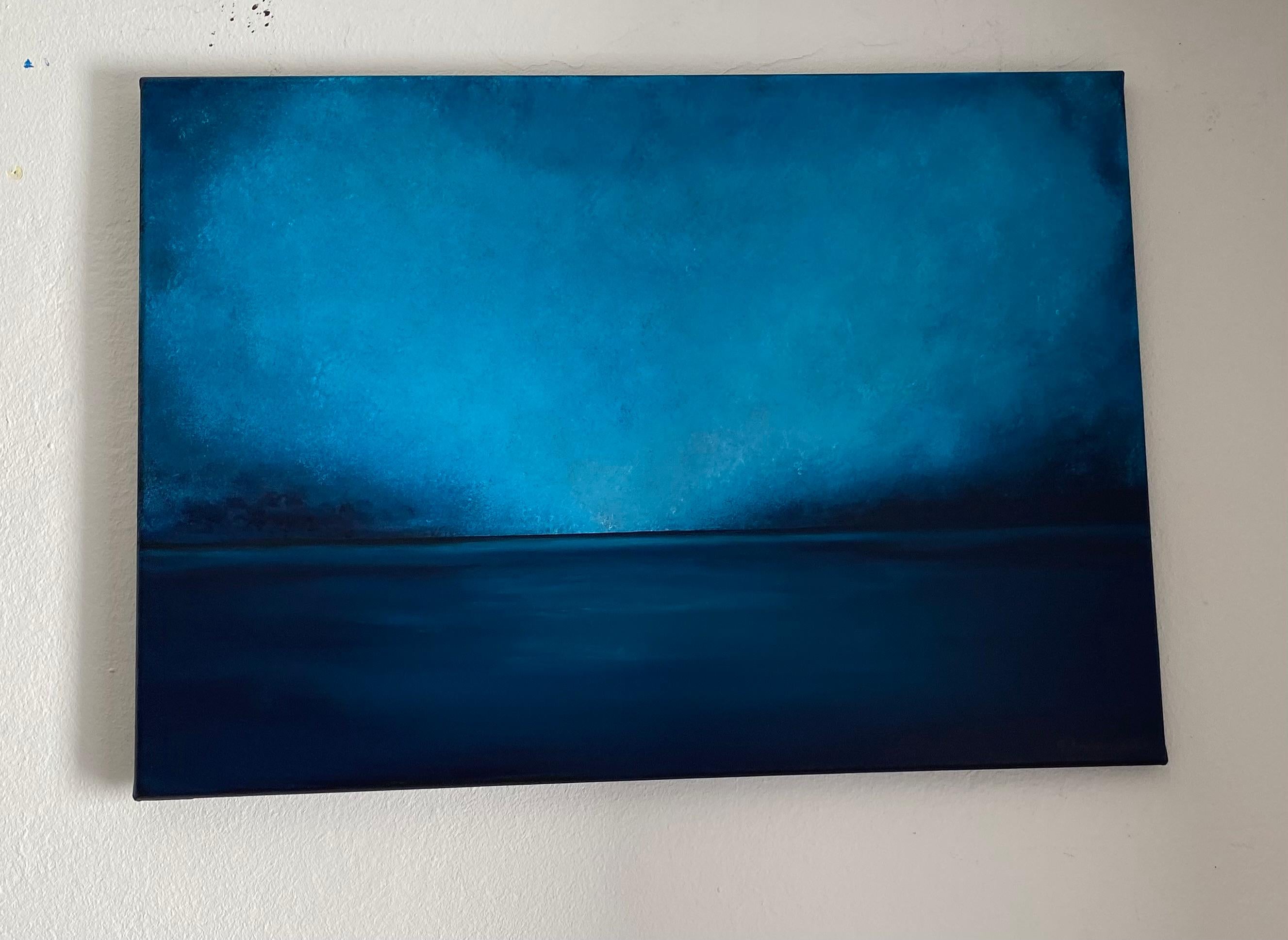 Black Sea Coastline, blue turquoise seascape, minimalistic For Sale 15
