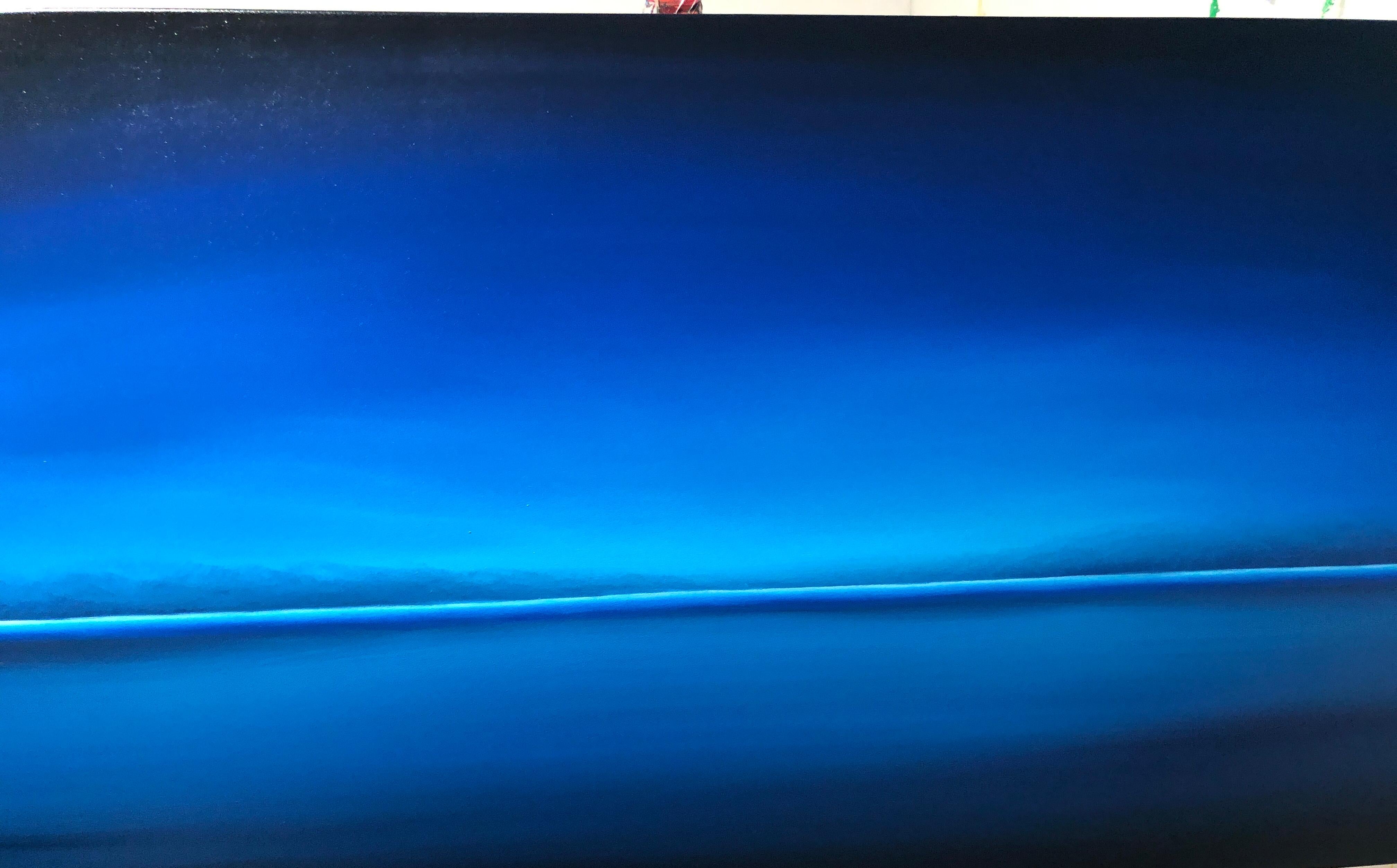 Costa del Mar Negro, paisaje marino azul turquesa, minimalista - Interior Painting Azul de Nataliia Krykun