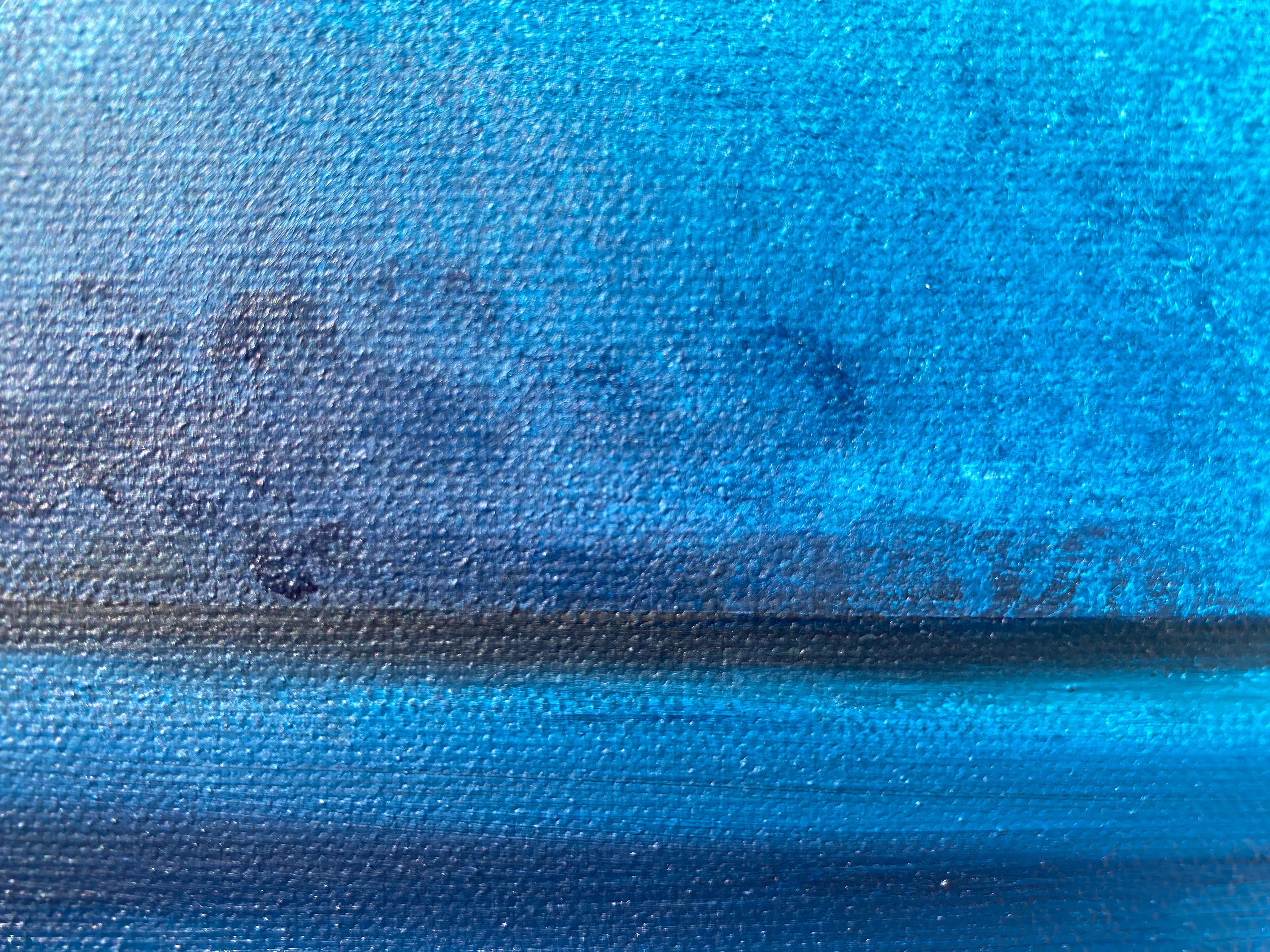 Black Sea Coastline, blue turquoise seascape, minimalistic For Sale 2