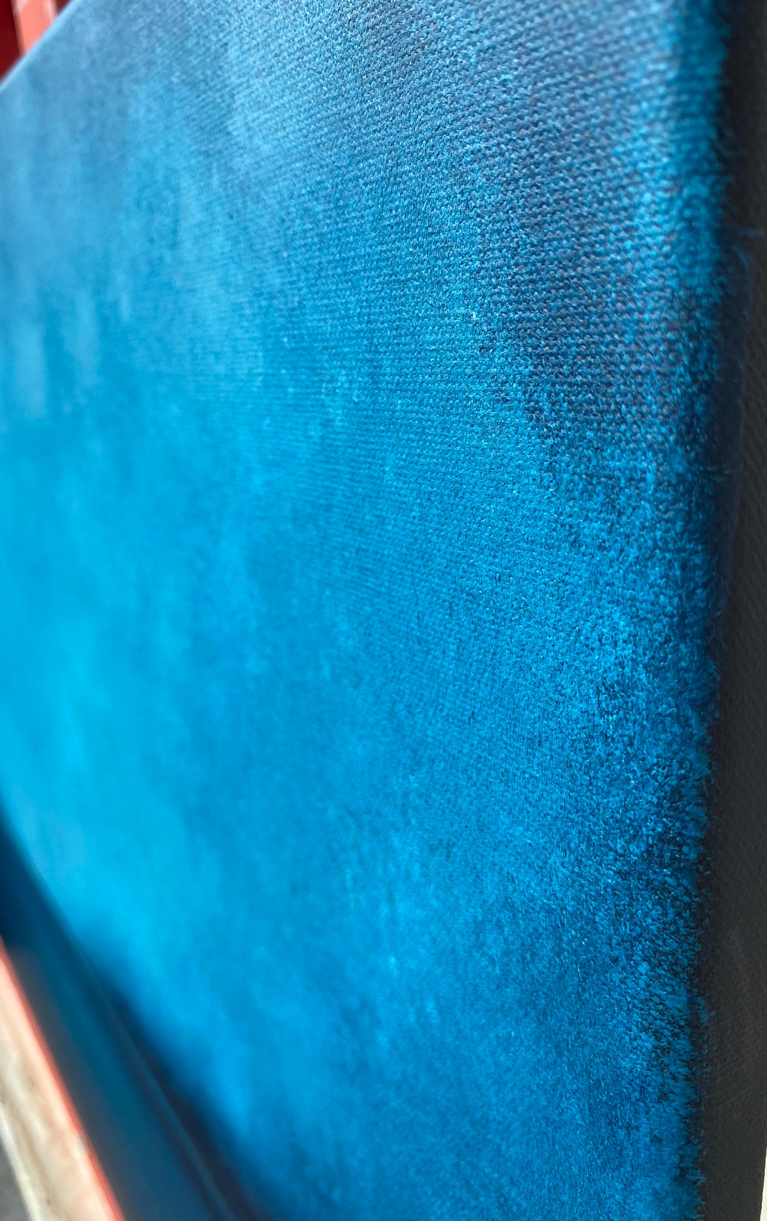 Black Sea Coastline, blue turquoise seascape, minimalistic For Sale 4