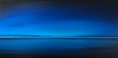 Black Sea Coastline, blue turquoise seascape, minimalistic