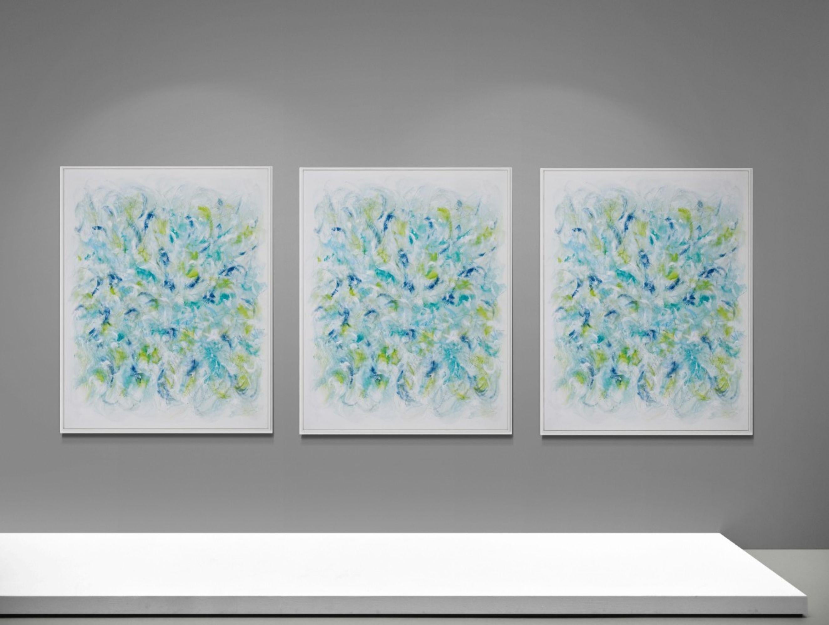 Blooming Spring Abstract Painting, Acrylic and Oil on Canvas, 2025
