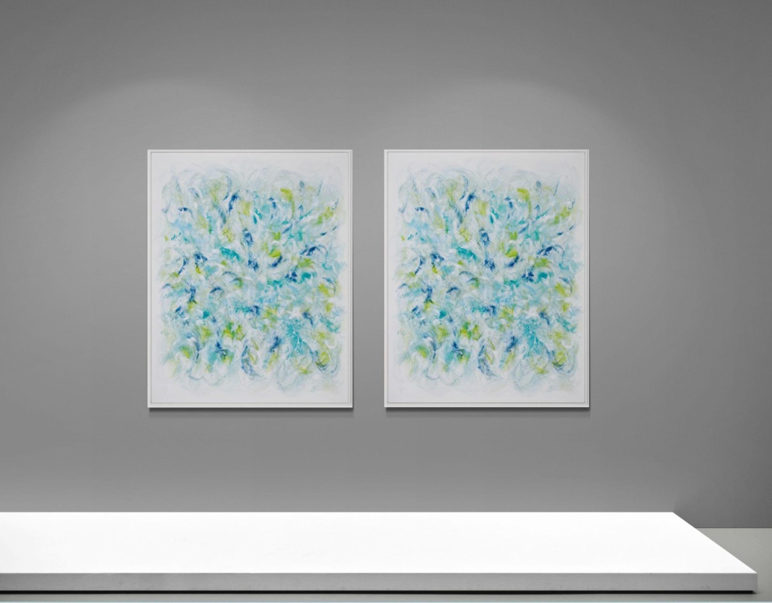 Nataliia Krykun Interior Painting - Blooming Spring Abstract Painting, Acrylic and Oil on Canvas, 2025