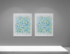 „Blühender Frühling“ – abstraktes Gemälde, Acryl und Öl auf Leinwand, 2025
