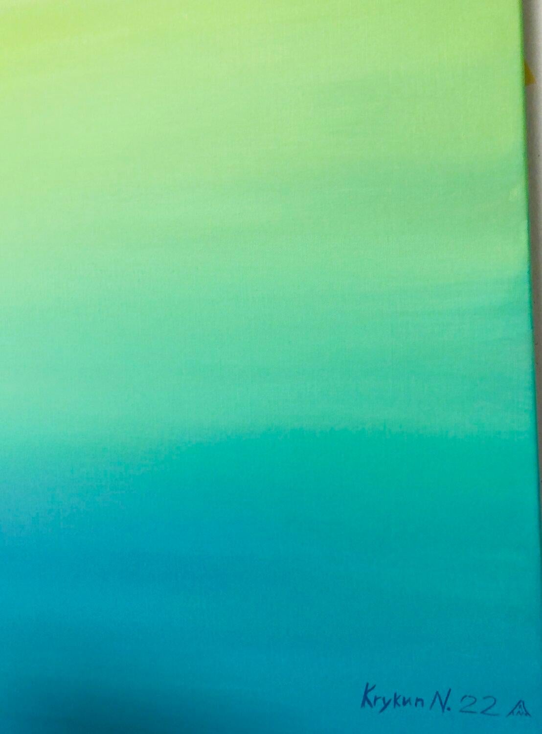 “Blue Reflexe” blau yellow large abstraction XXL, with love for Ukraine For Sale 7