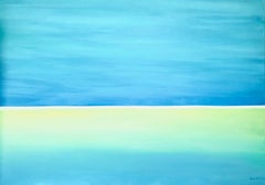 "Blue Reflexe" blau amarillo gran abstracción XXL, con amor por Ucrania
