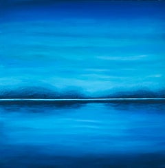 „Blue sea“, navy semi abstraction, impressions minimalism seascape