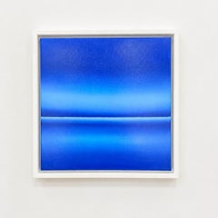 Blue Seascape Serenity Painting, Minimalist sea summer , 80x80 cm