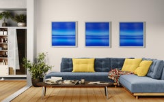 Blue Seascape Serenity - series - water, ocean, navy skyline