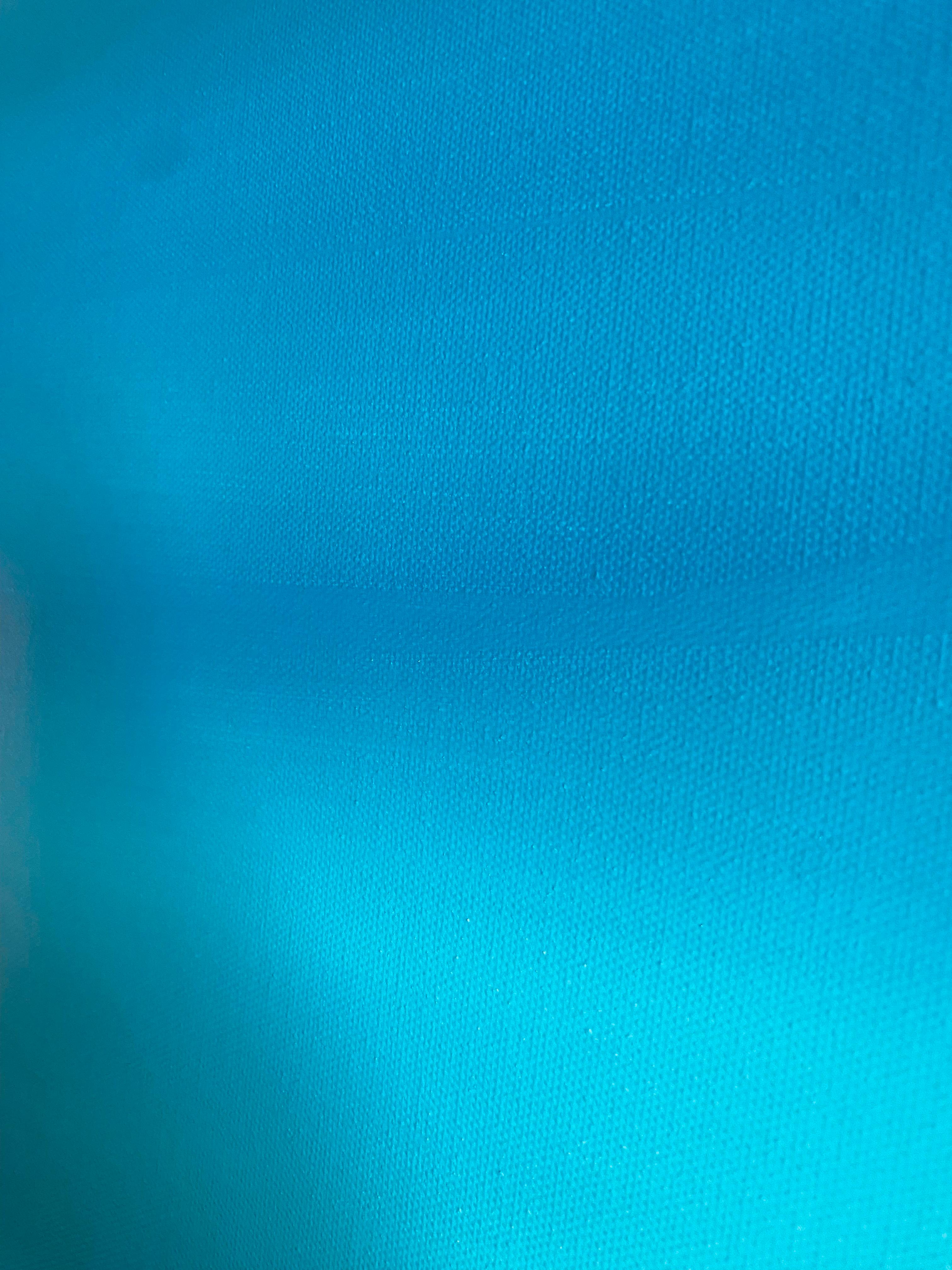 Paisaje marino azul, sky- skyline, semi abstracción, impresiones minimalismo en venta 8