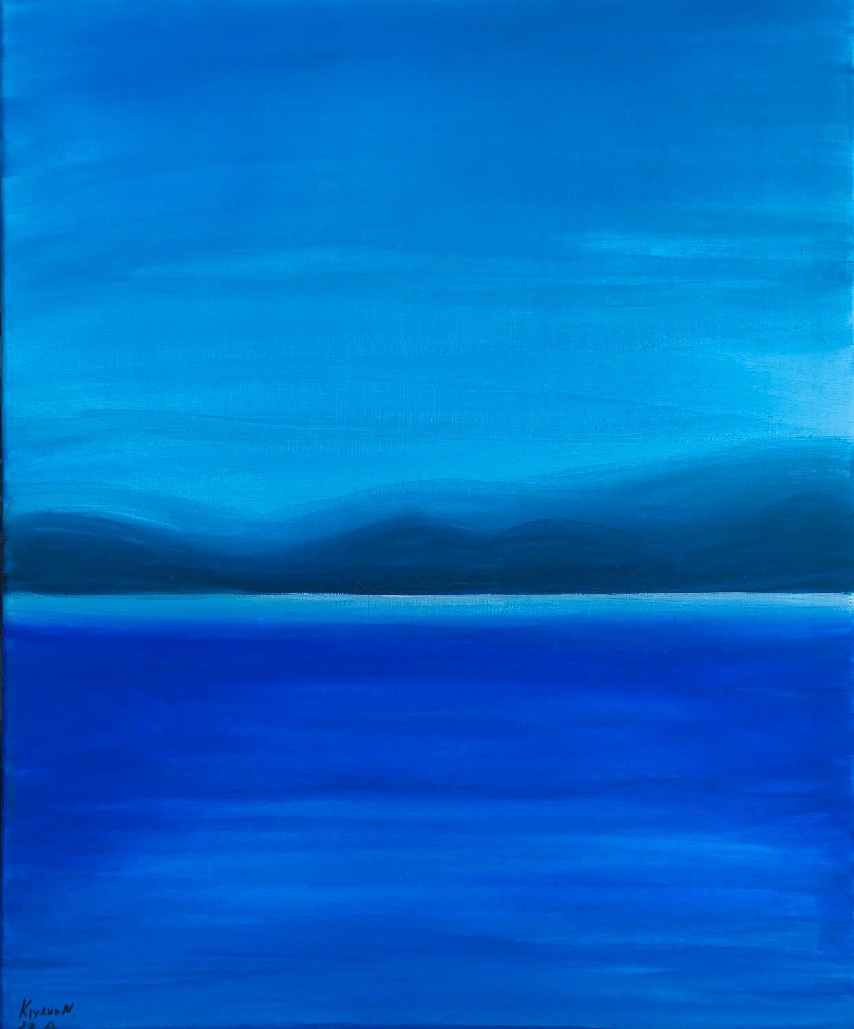 Interior Painting de Nataliia Krykun - "Cielo azul y agua" - paisaje marino
