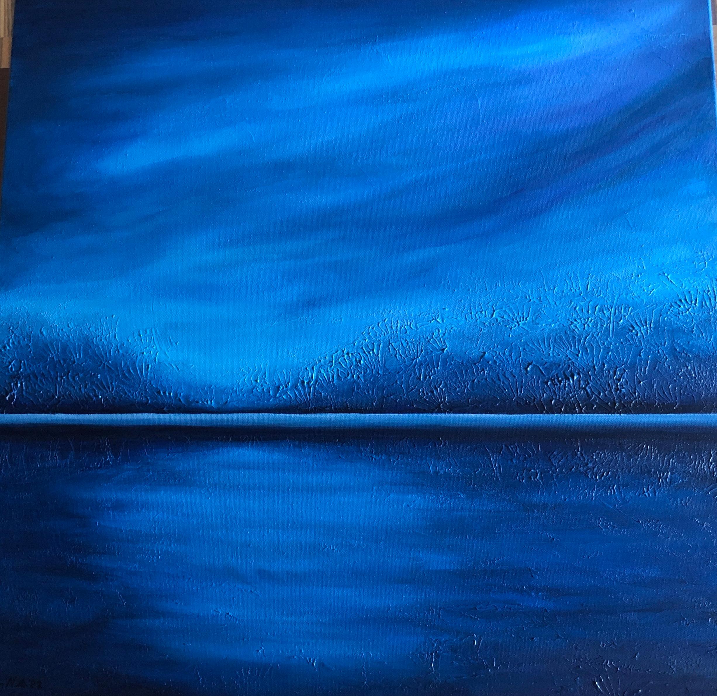 Tamaño: 60 Al x 60 An x 5 cm
2022
Acrílico sobre lienzo, 3D, texturizado

Me inspiré en un lago de las montañas. Éste es mi elemento: una combinación de lagos cristalinos y montañas. Una pintura meditativa de la naturaleza que llena de energía.

Hay