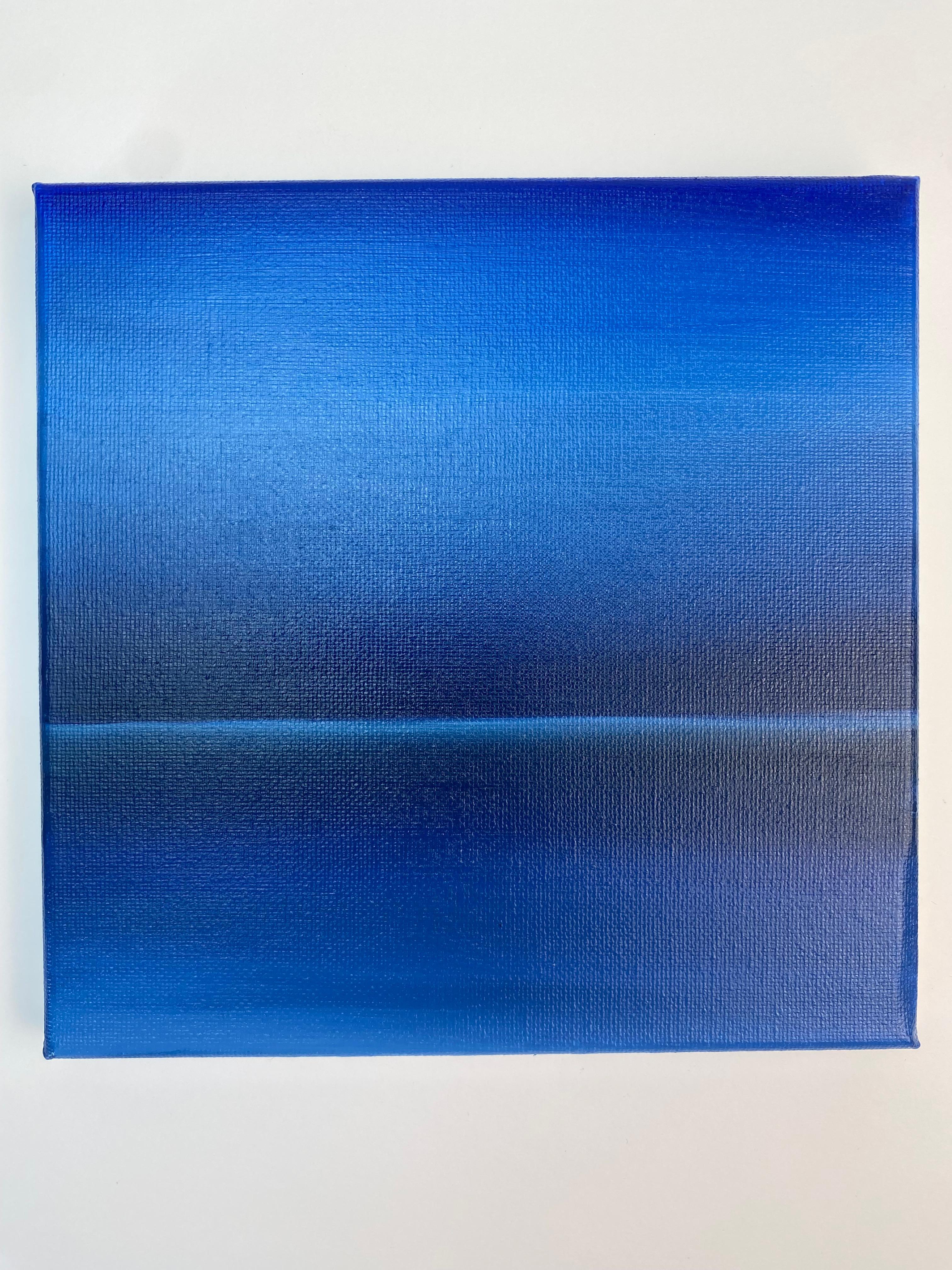Agua azul - paisaje marino, agua, horizonte, océano - Painting de Nataliia Krykun