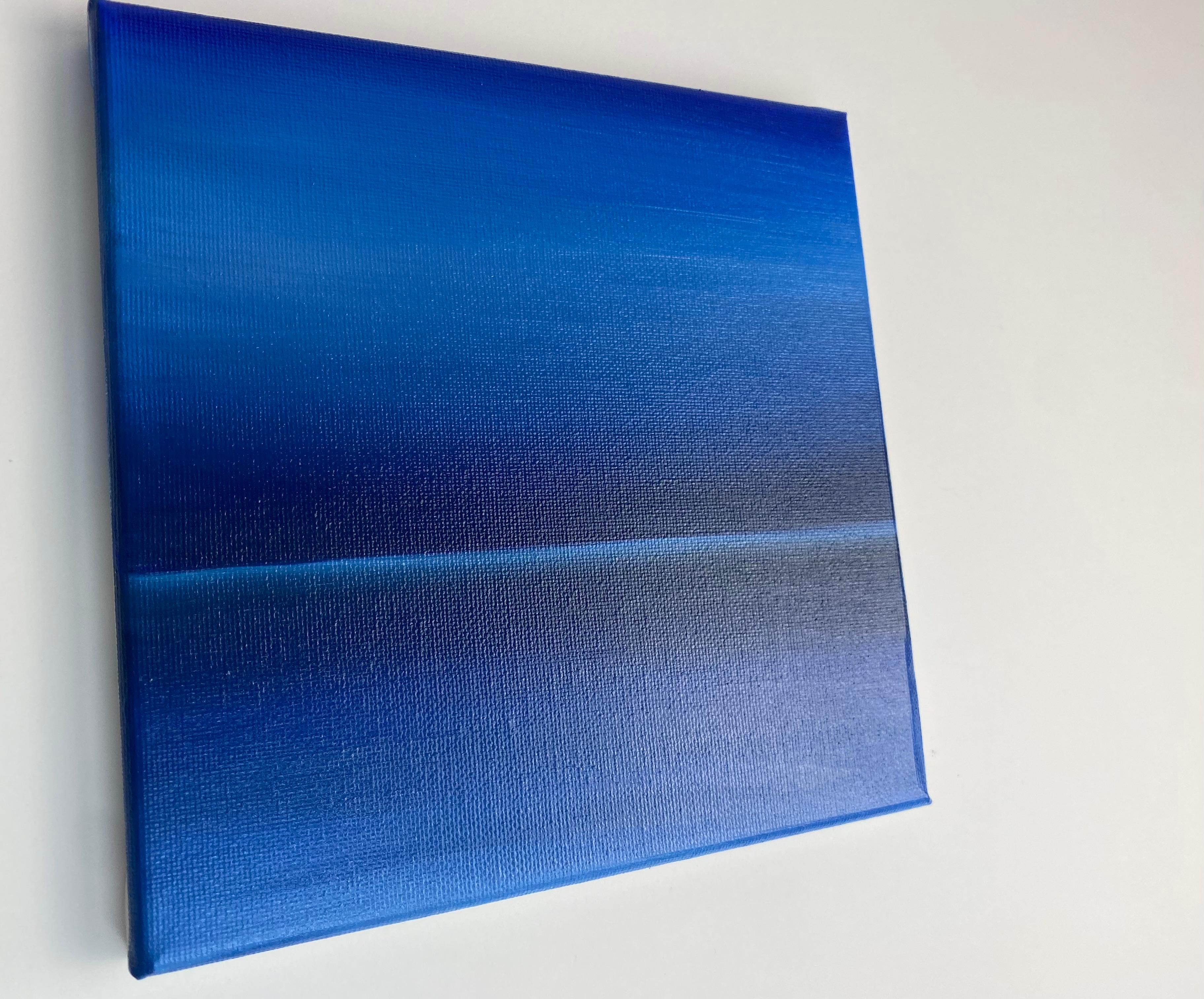 Agua azul - paisaje marino, agua, horizonte, océano - Painting Impresionista de Nataliia Krykun