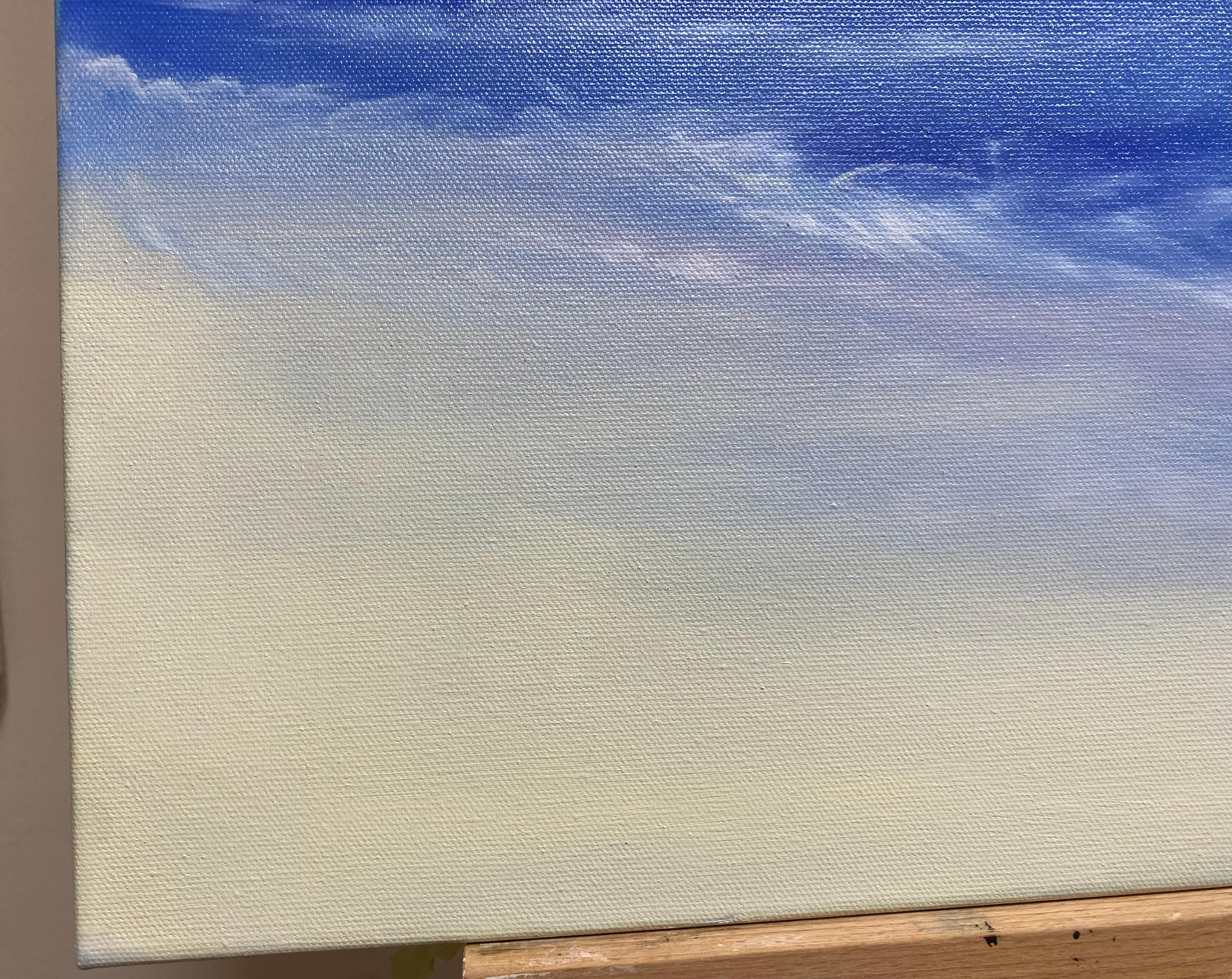 Calm azure sea shore, Côte d'Azur , Marine sky line, ocean waves For Sale 1