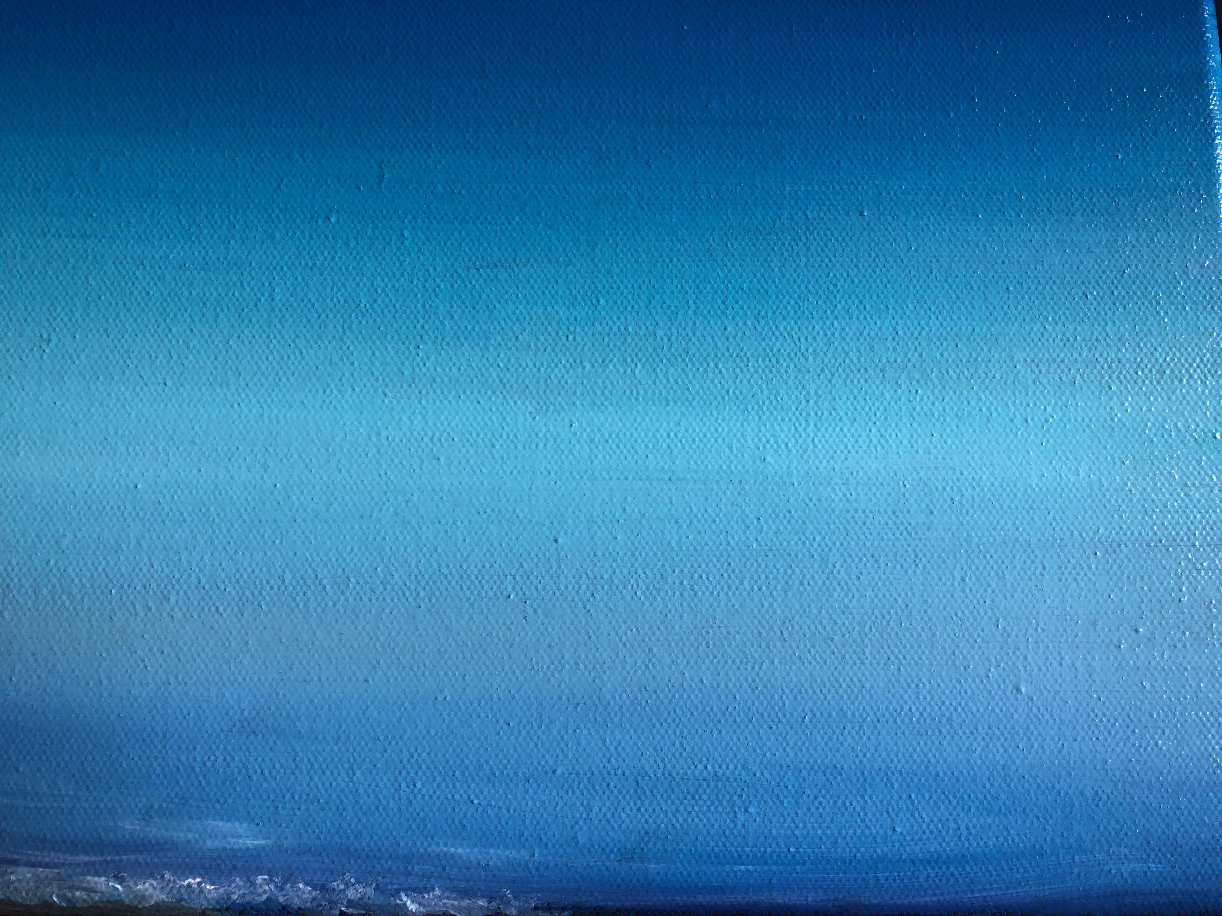 Costa Azul , paisaje marino. Puesta de sol, horizonte, olas turquesas en venta 1
