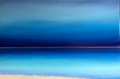 Côte d'Azur , seascape. Sunset, skyline, turquoise waves