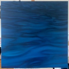 Onde blu profondo - acqua Marin, paesaggio marino, skyline