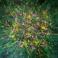 „Flowers Garden“ from the series "Infinite Flight" green, black, white