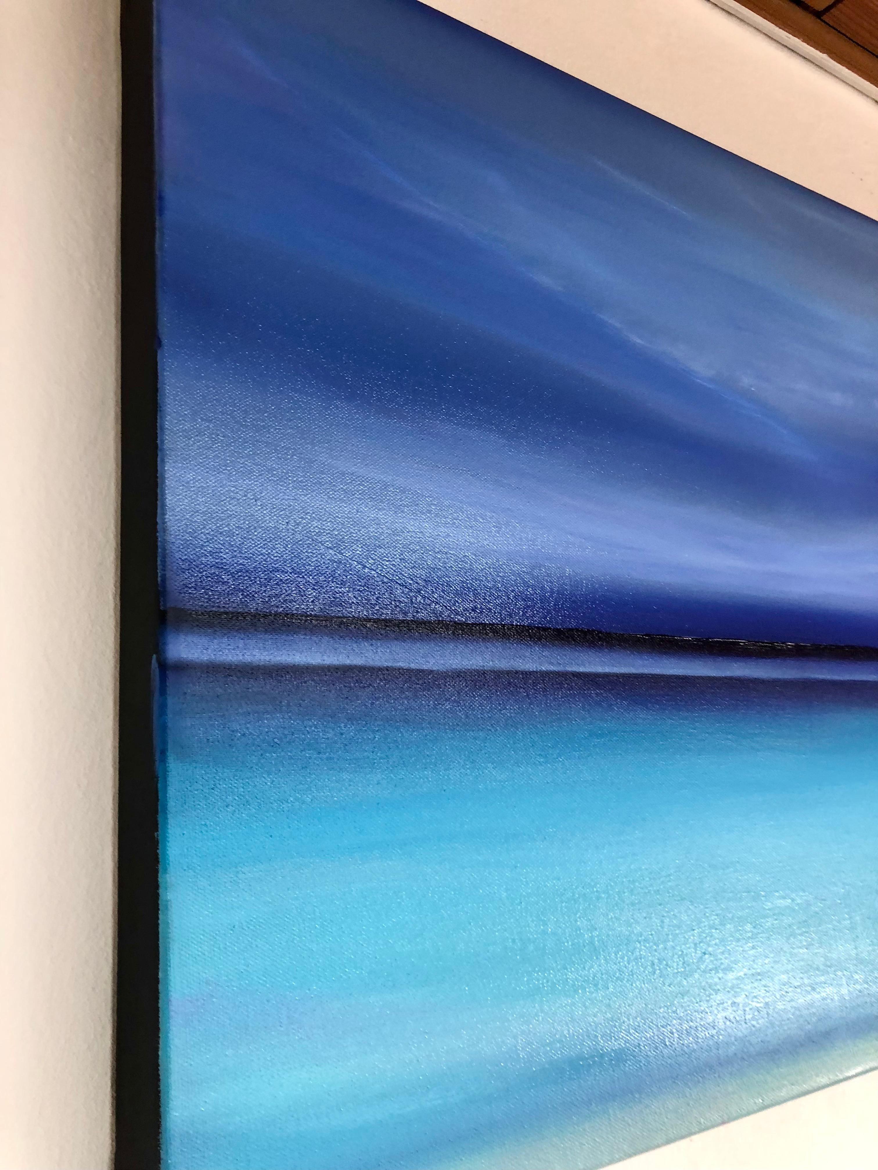 French Riviera , Marine, seascape. Sunset, skyline, turquoise waves For Sale 2