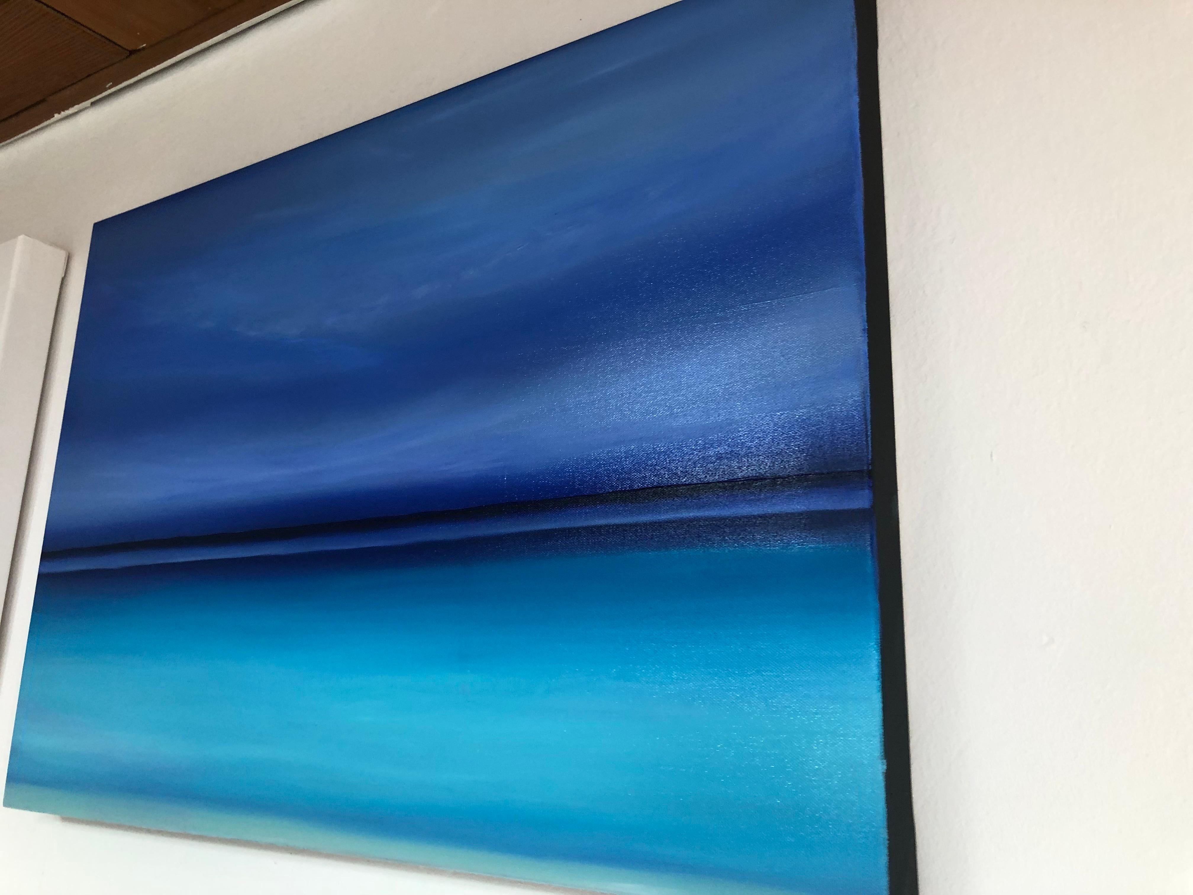 French Riviera , Marine, seascape. Sunset, skyline, turquoise waves For Sale 3