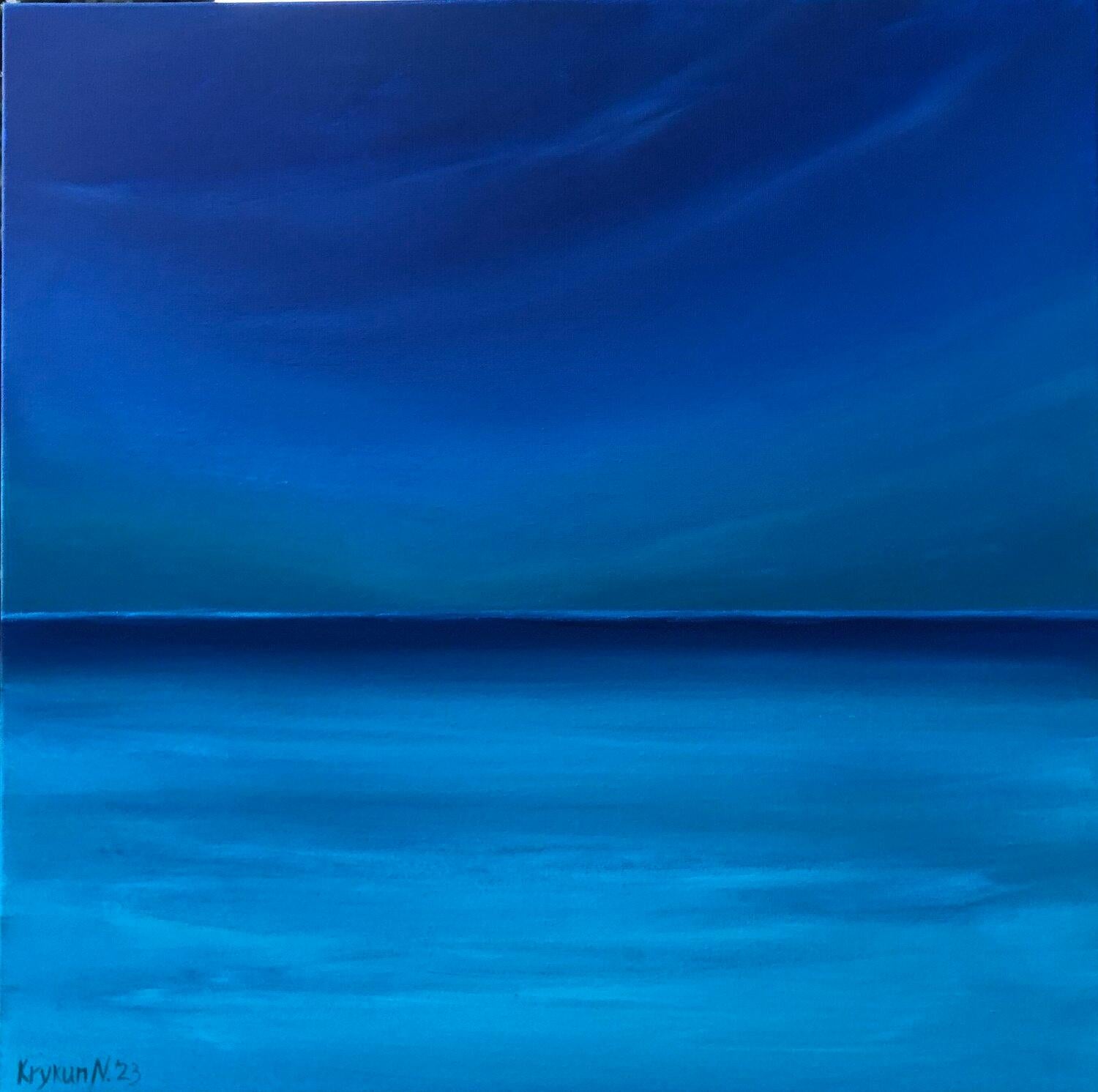 Landscape Painting di Nataliia Krykun - Dalla serie "Blue Lagoon Ocean" 2492023
