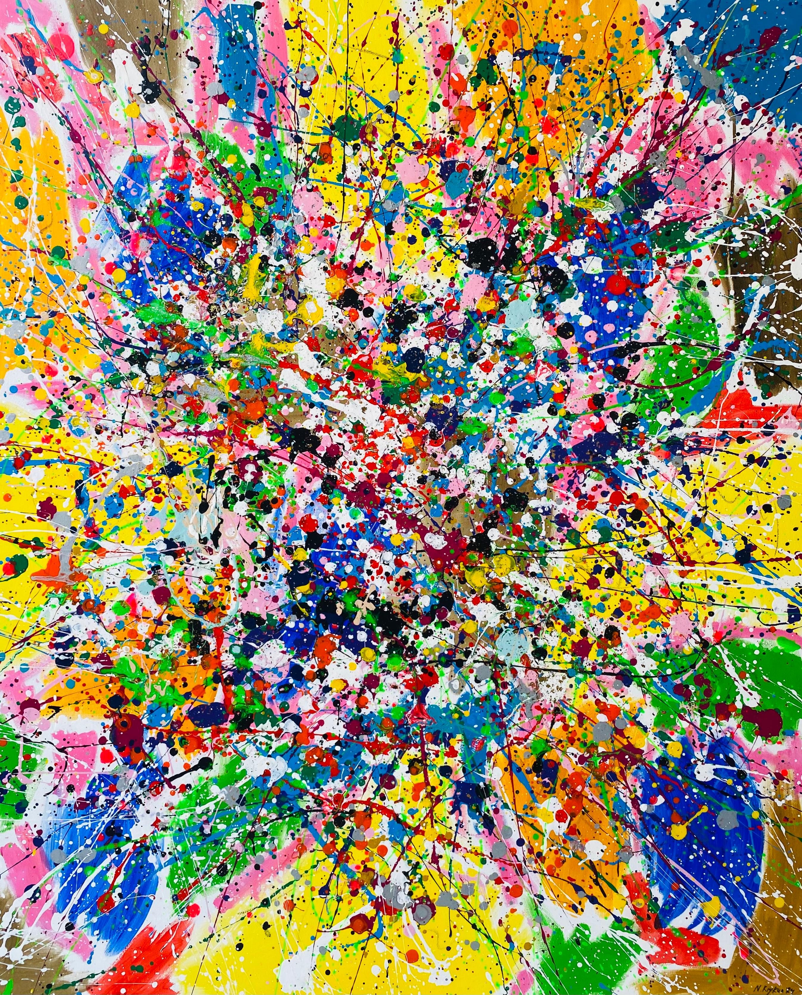 Artwork details

Medium : Acrylic, Oil on Canvas
Other details : Artwork on supported wooden frame. Ready to hang. Framing on request.
Dimensions : 120x100cm
About this artwork

In creating this explosion of color and emotion, I embraced a blend of