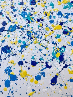 Aus der Serie "Infinite Flightt" gelb, blau, rosa, weiß