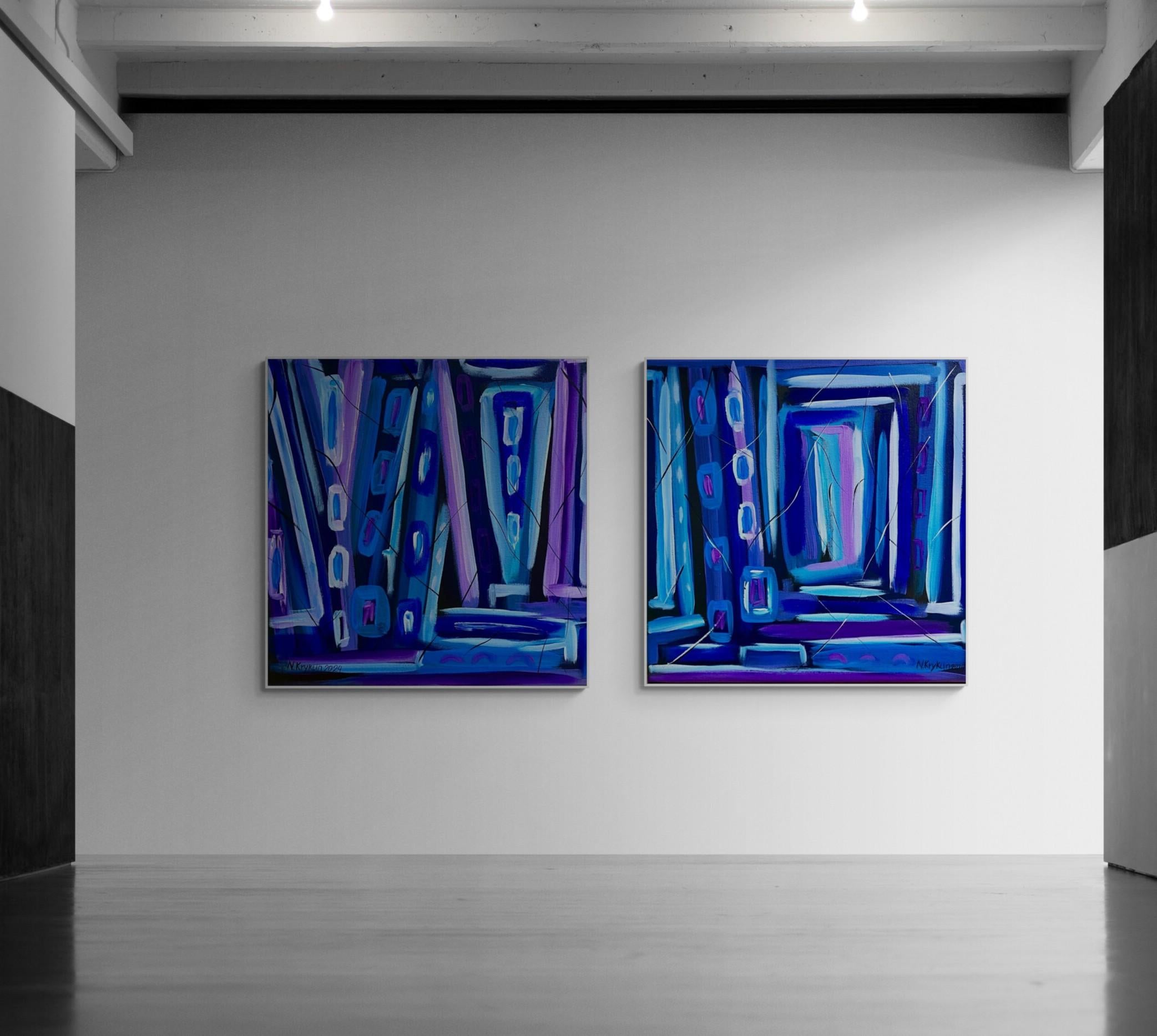 Nataliia Krykun Abstract Painting - From the series "Only Love can triumph" - abstractions street art