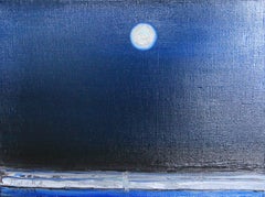 Luna piena, paesaggio notturno