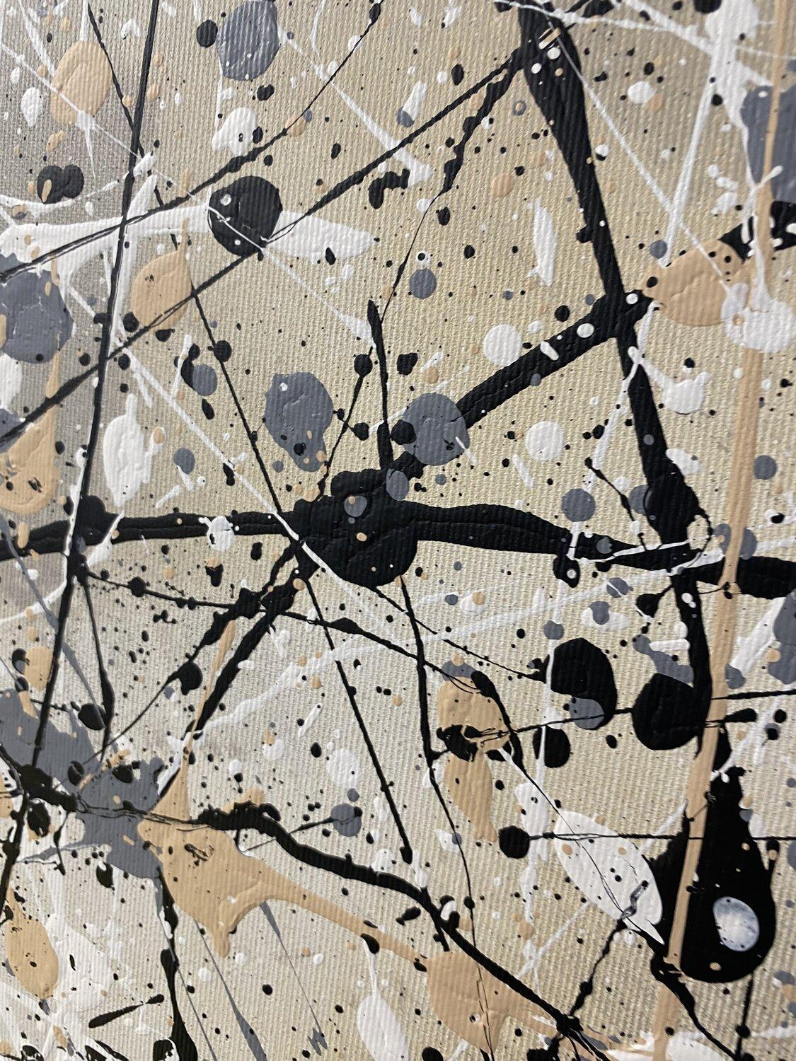 Galaxy in nudefarbenen Tönen - pastell, ruhiges Interieur im skandinavischen Stil im Angebot 2