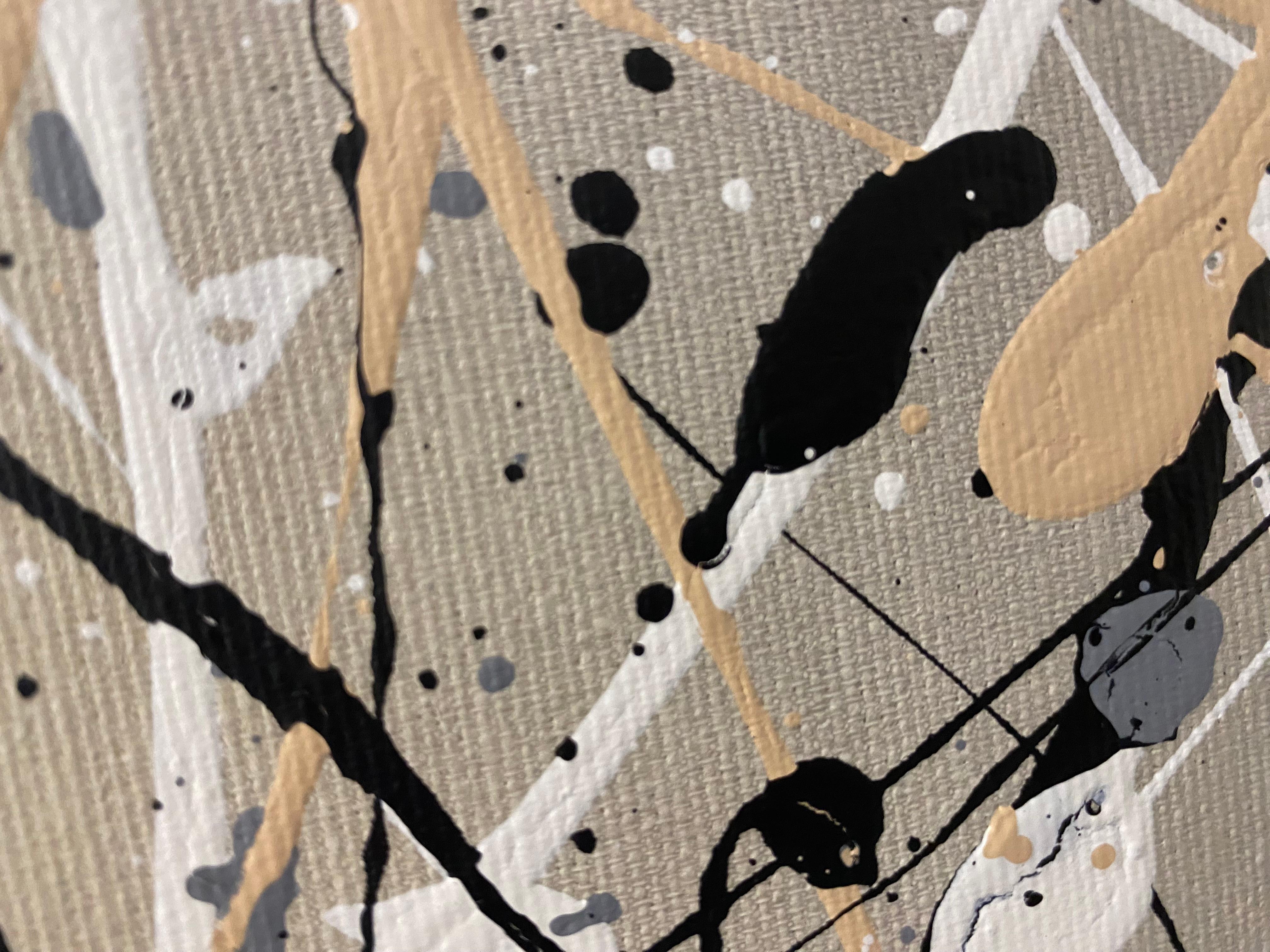 Galaxy in nudefarbenen Tönen - pastell, ruhiges Interieur im skandinavischen Stil im Angebot 4