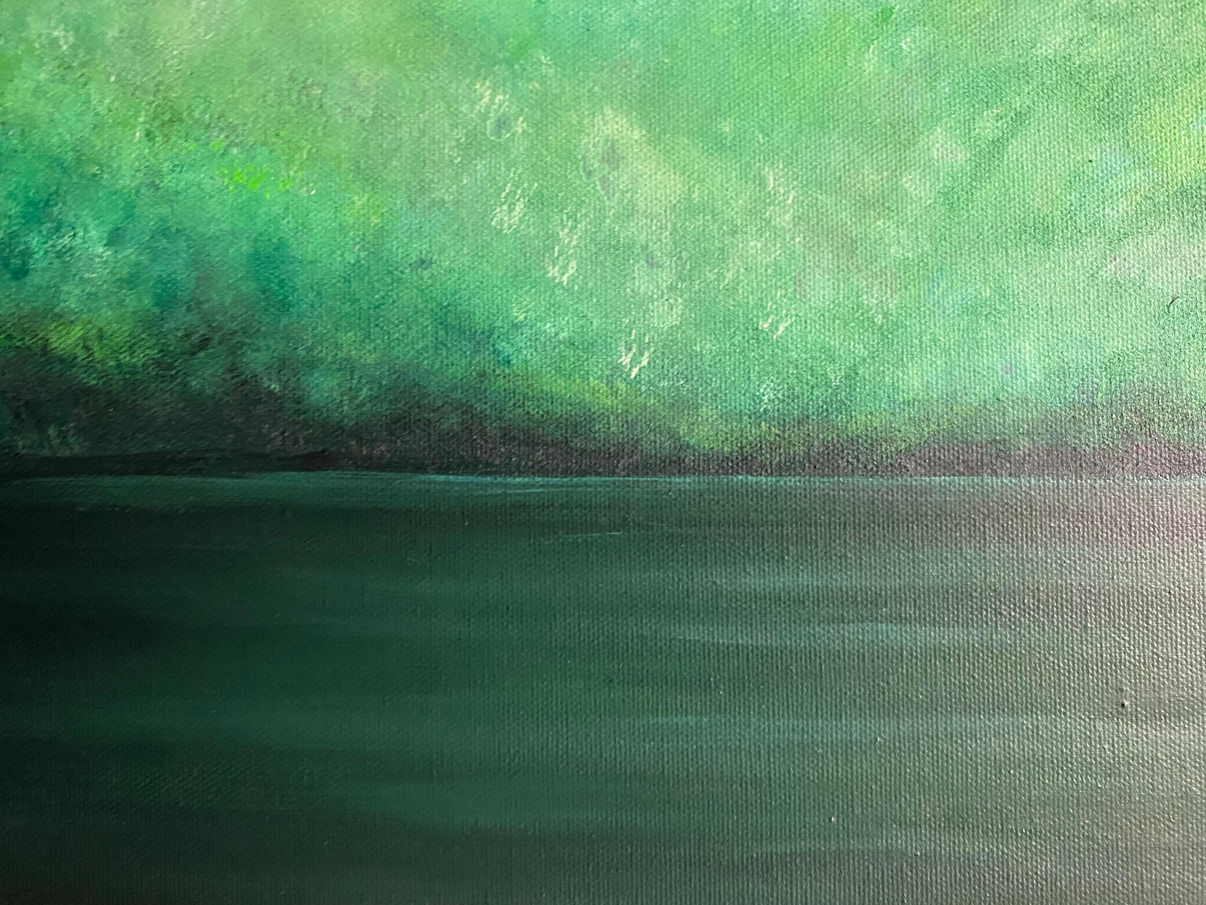 Acrílico, Óleo sobre lienzo
Obra de arte sobre bastidor de madera apoyado. Listo para colgar. Enmarcado a petición.
40x50cm
Acerca de esta obra
Un lago me inspiró en las montañas y el agua. Éste es mi elemento: una combinación de lagos cristalinos y