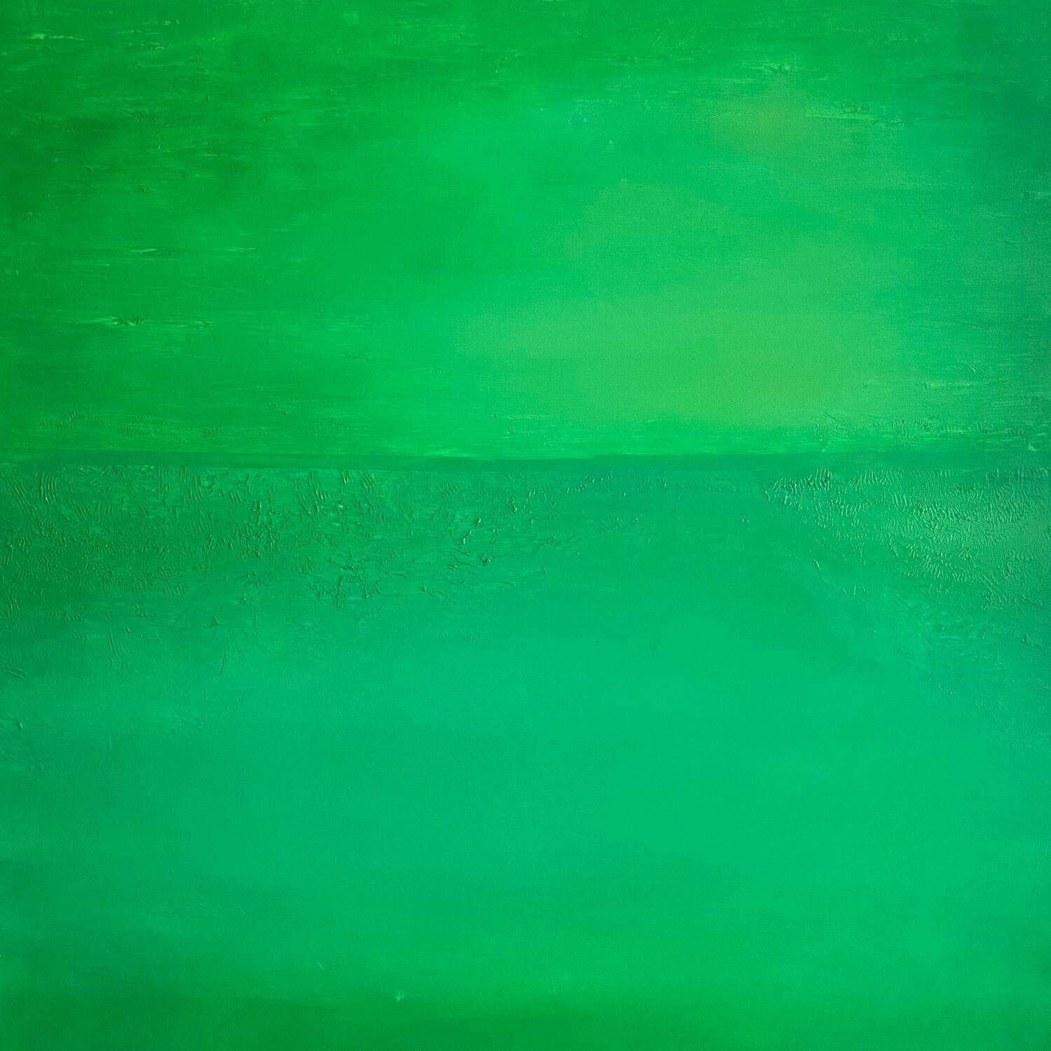 Interior Painting de Nataliia Krykun - Paisaje marino verde, horizonte, agua, mar escayola 3d