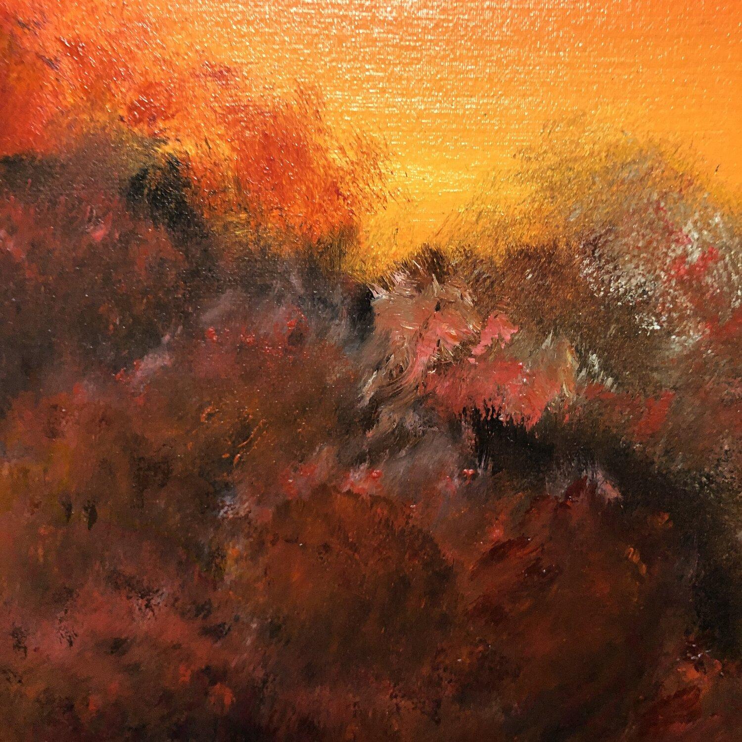 Paesaggio rosso fuoco in vendita 6