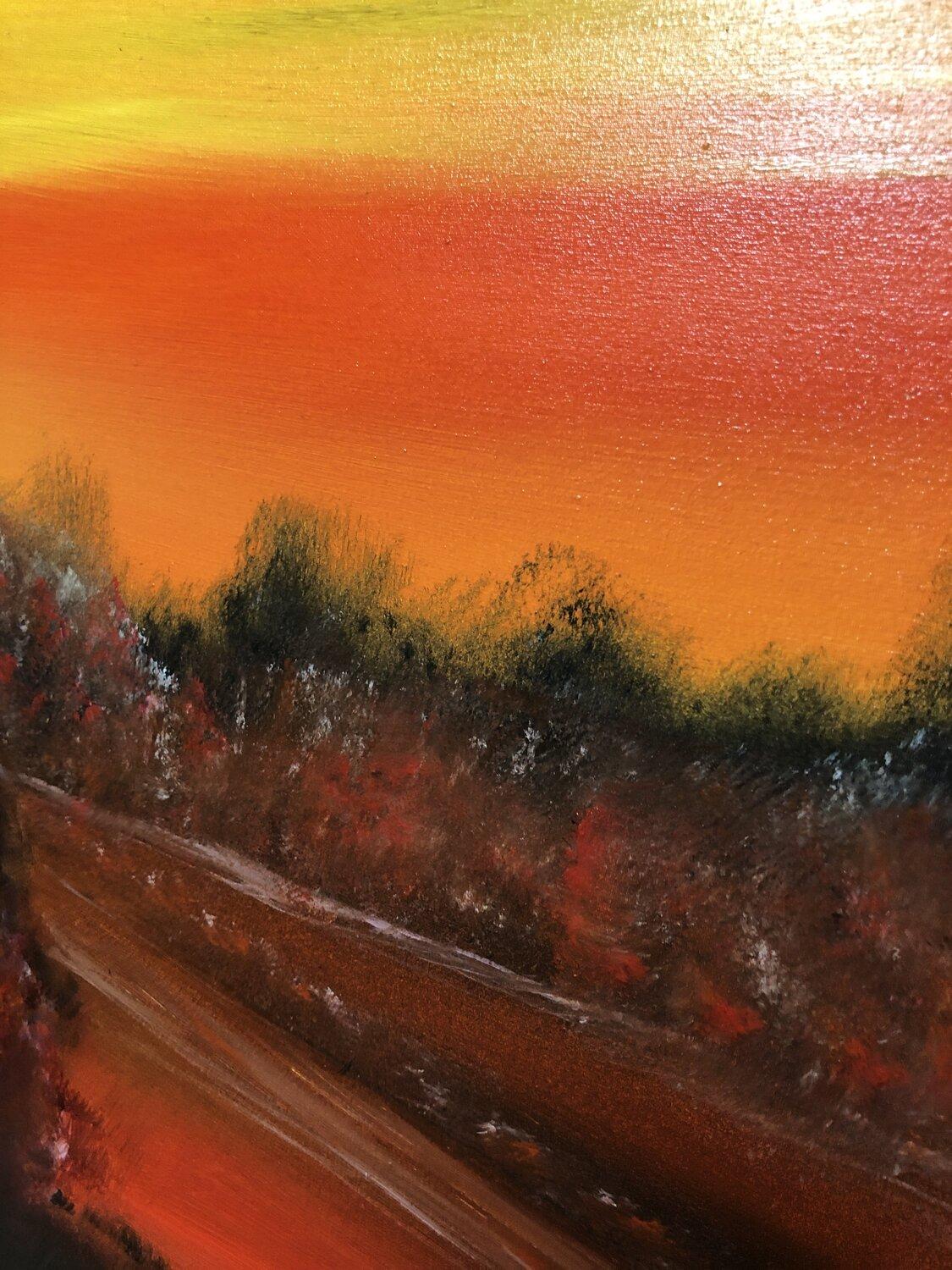 Paesaggio rosso fuoco in vendita 3