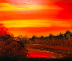 Paesaggio rosso fuoco