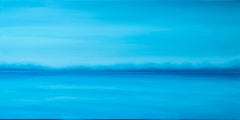 Mare azzurro - Acqua turchese e orizzonte dell'oceano, paesaggio marino azzurro, onde