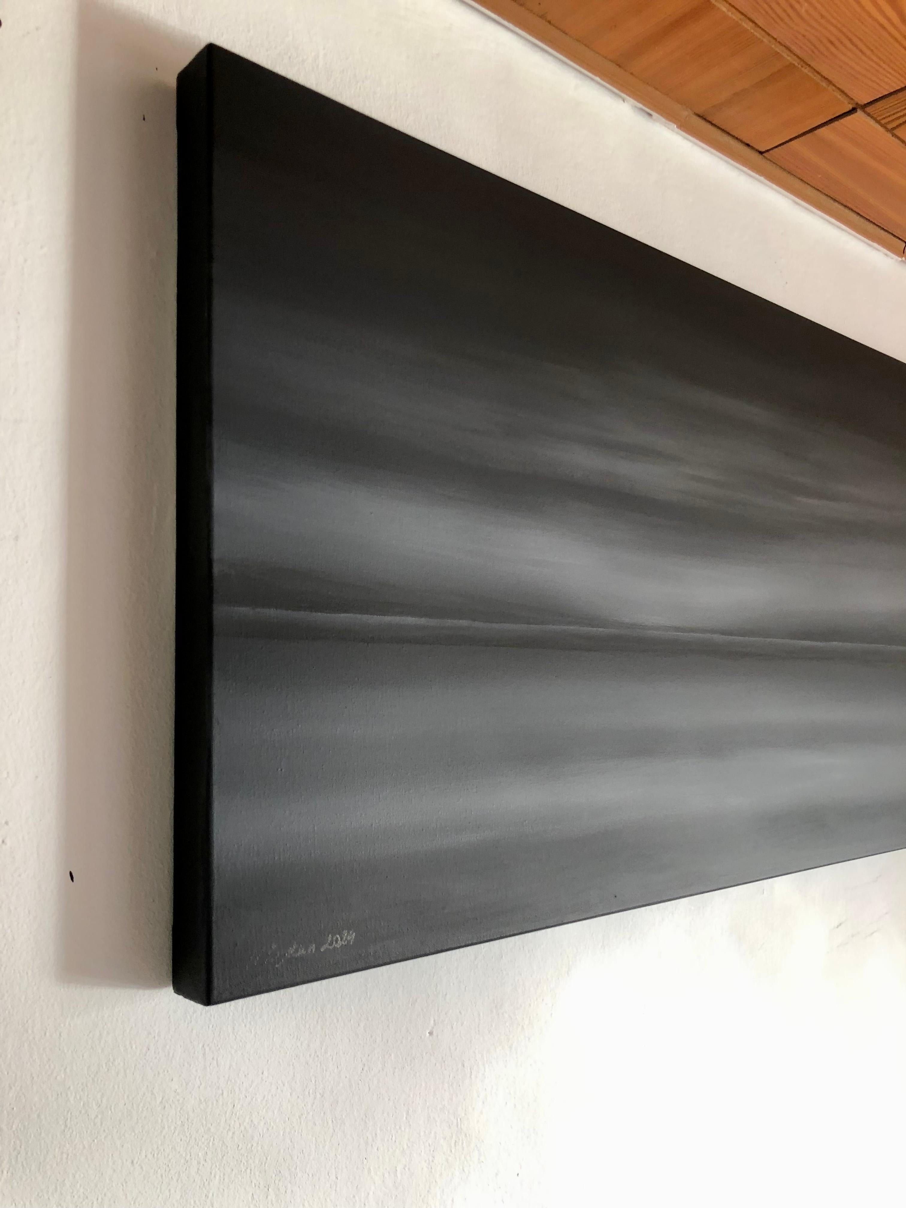 Acrylic, Oil on Canvas
Artwork on supported wooden frame. Ready to hang. Framing on request.

About this artwork
60 x 120 x 4,5 cm
2024

Acrylic on canvas
In this painting, I've sought to capture the profound stillness of the sea under the cloak of