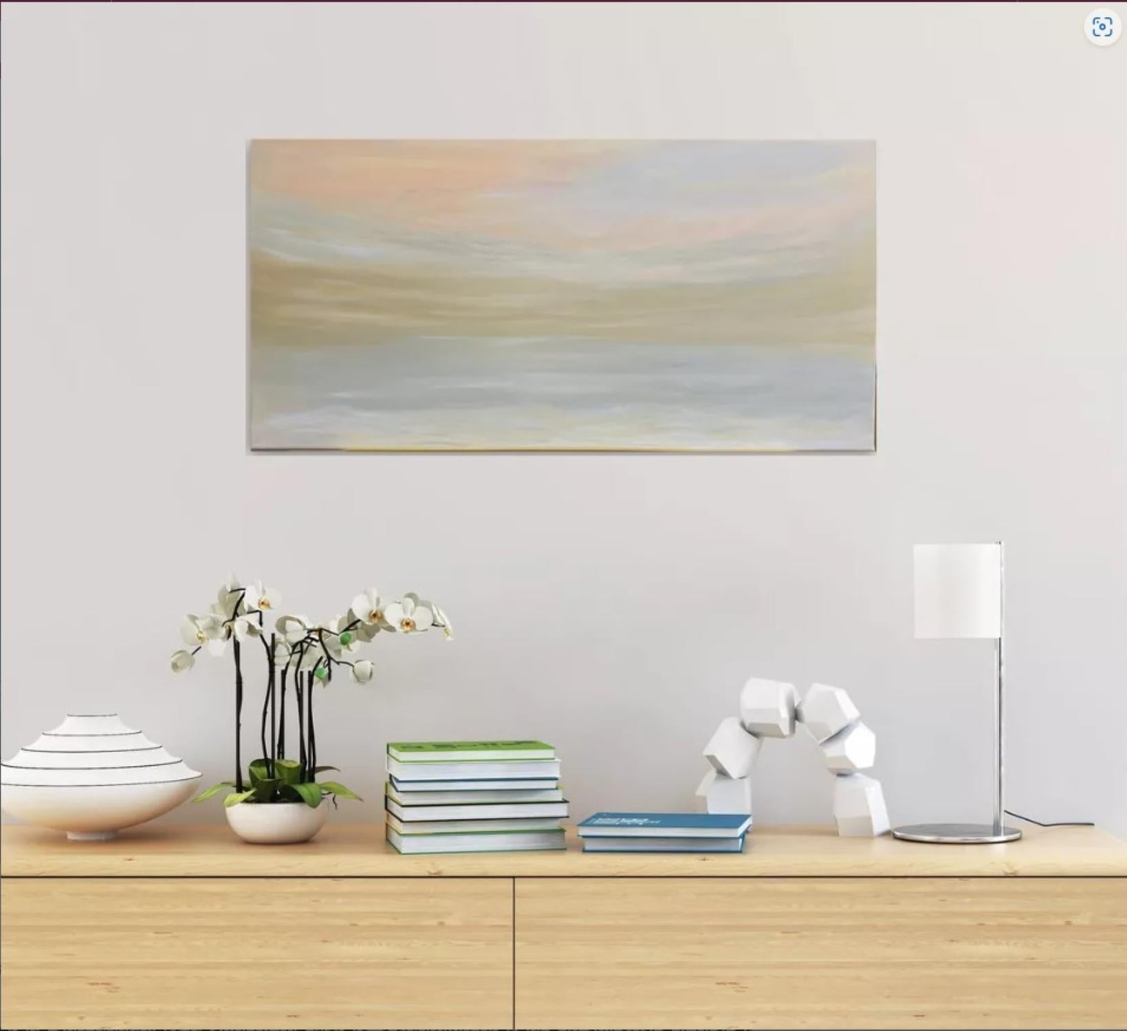 Costa oceánica, horizonte - Painting de Nataliia Krykun