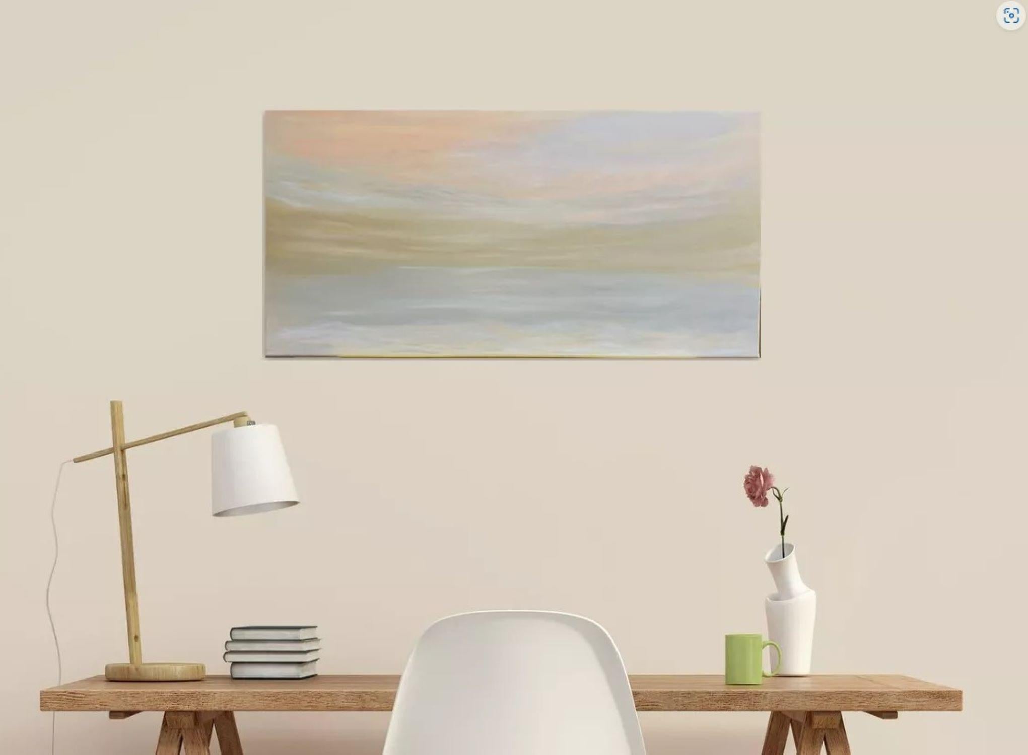 Costa oceánica, horizonte - Painting Abstracto de Nataliia Krykun