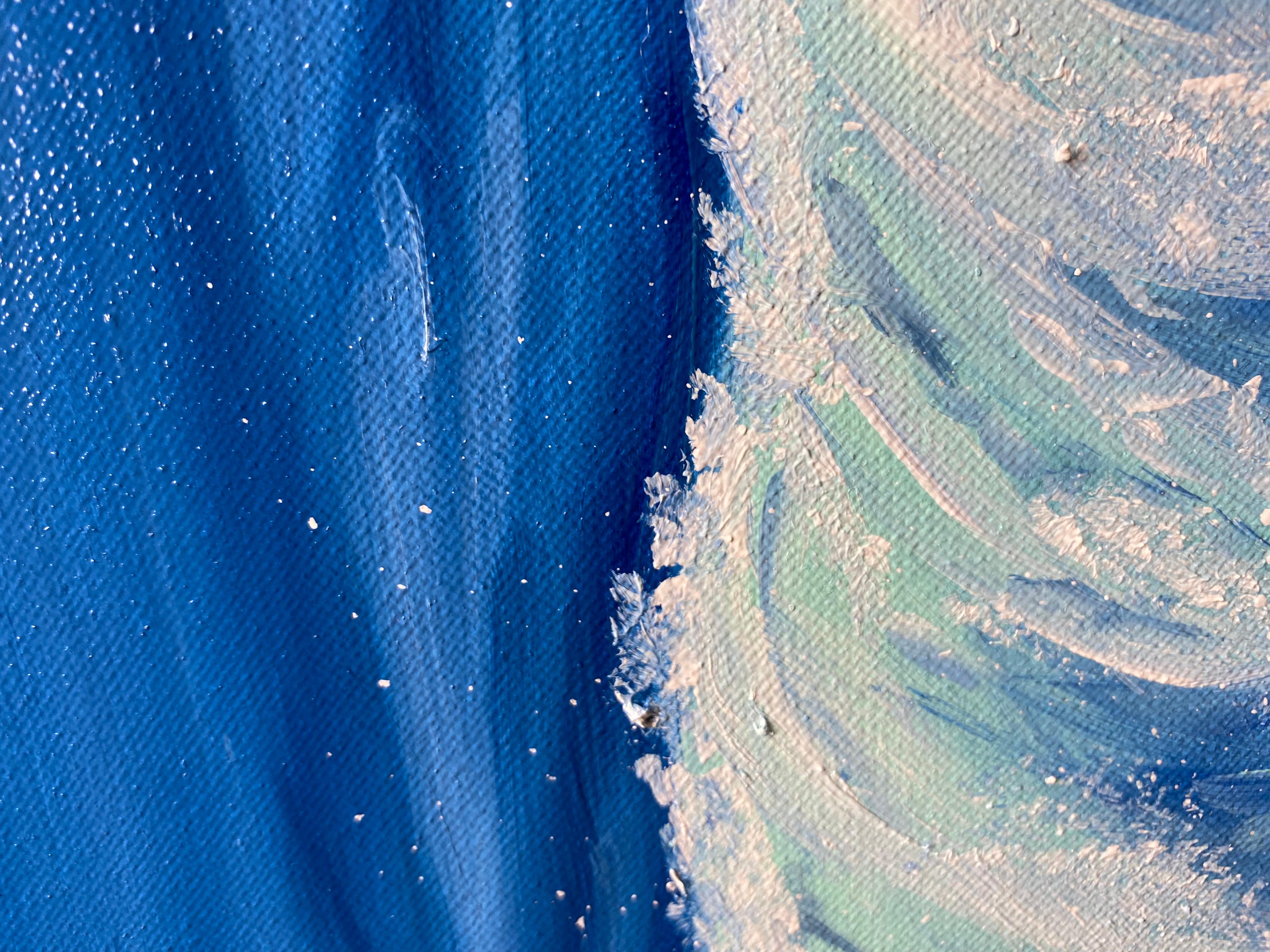 Ola del océano - Agua turquesa y horizonte oceánico, paisaje marino azul, olas en venta 2