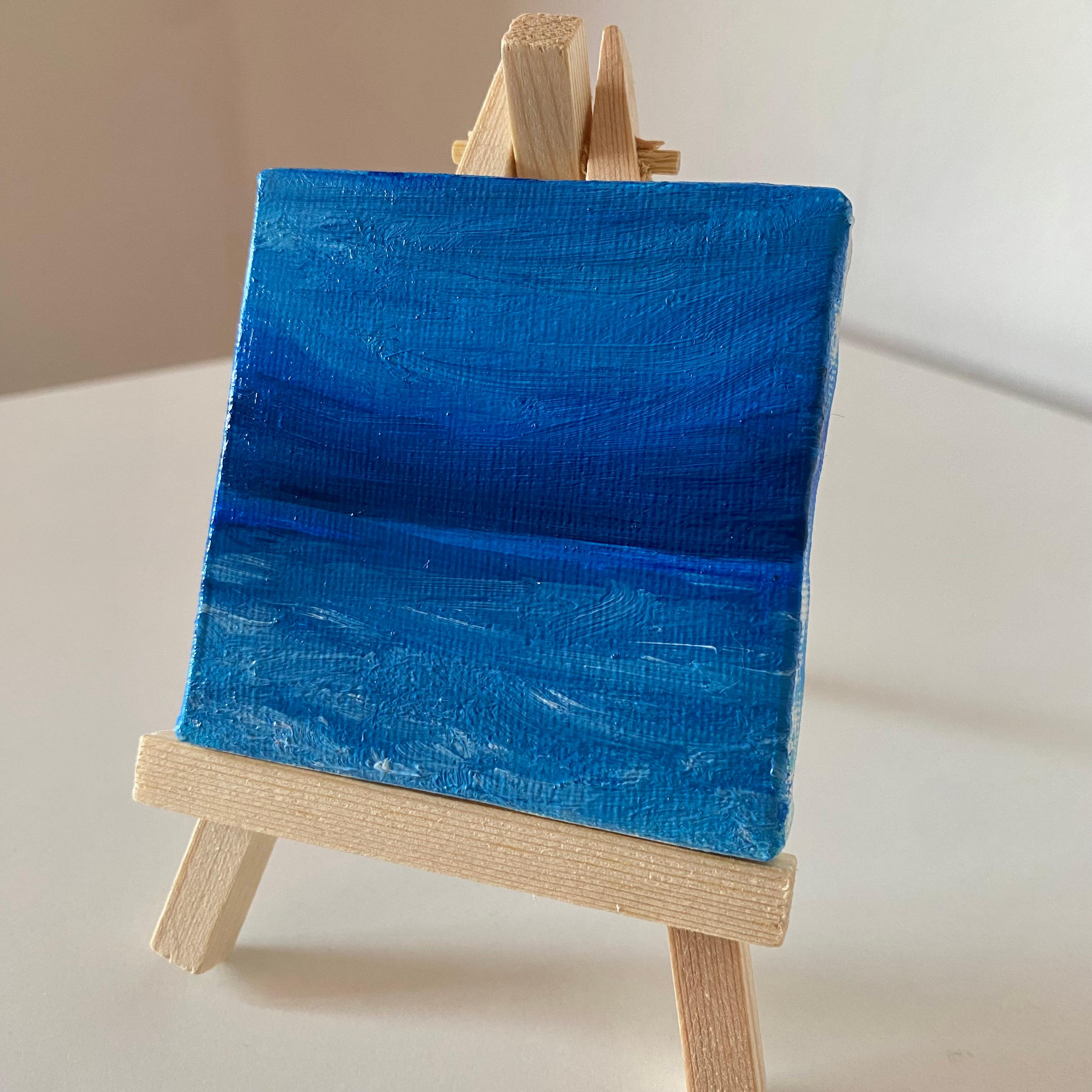 Paisaje marino azul - Puesta de sol, horizonte, Agua  ondas en venta 1