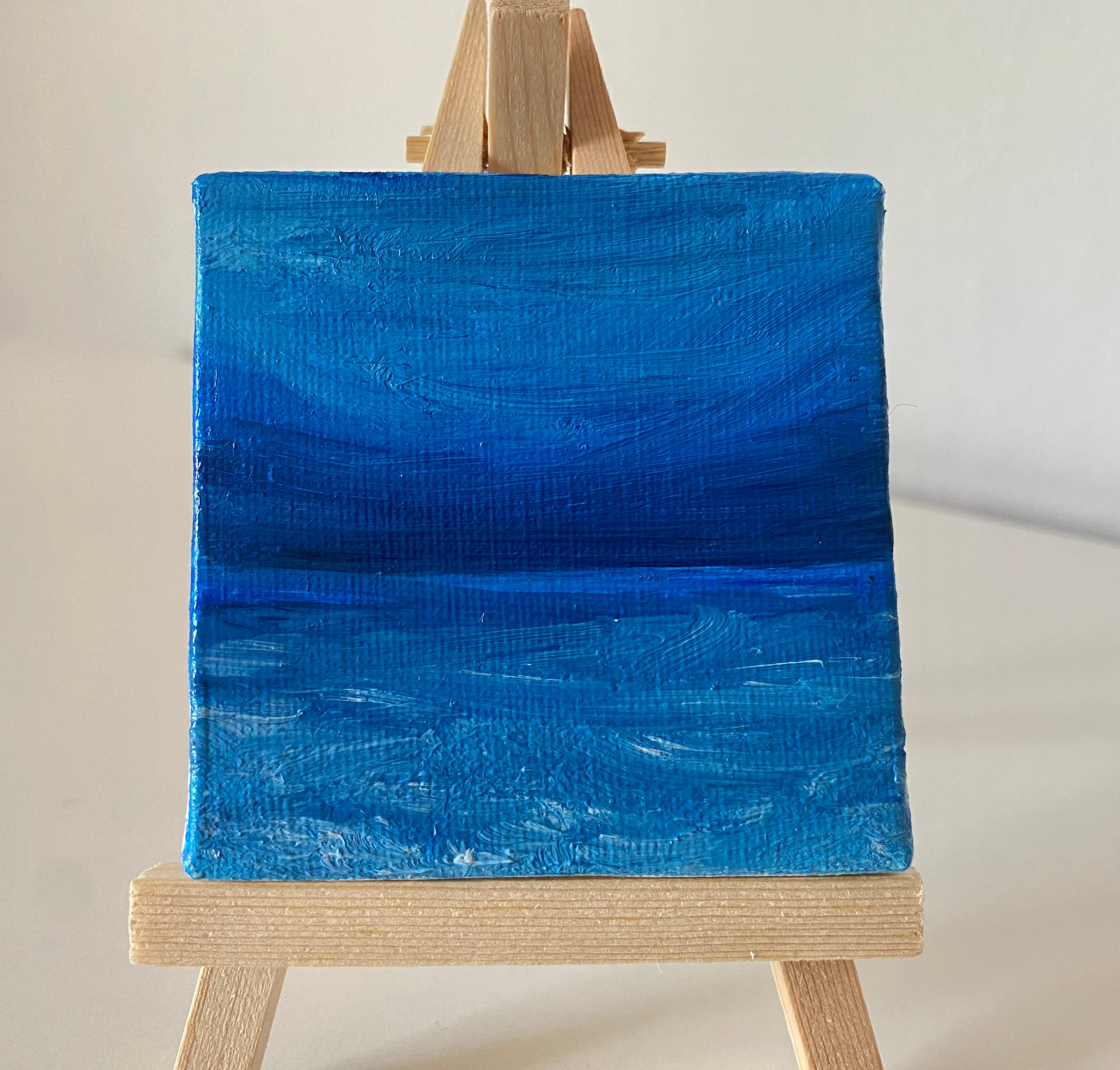 Paisaje marino azul - Puesta de sol, horizonte, Agua  ondas en venta 3