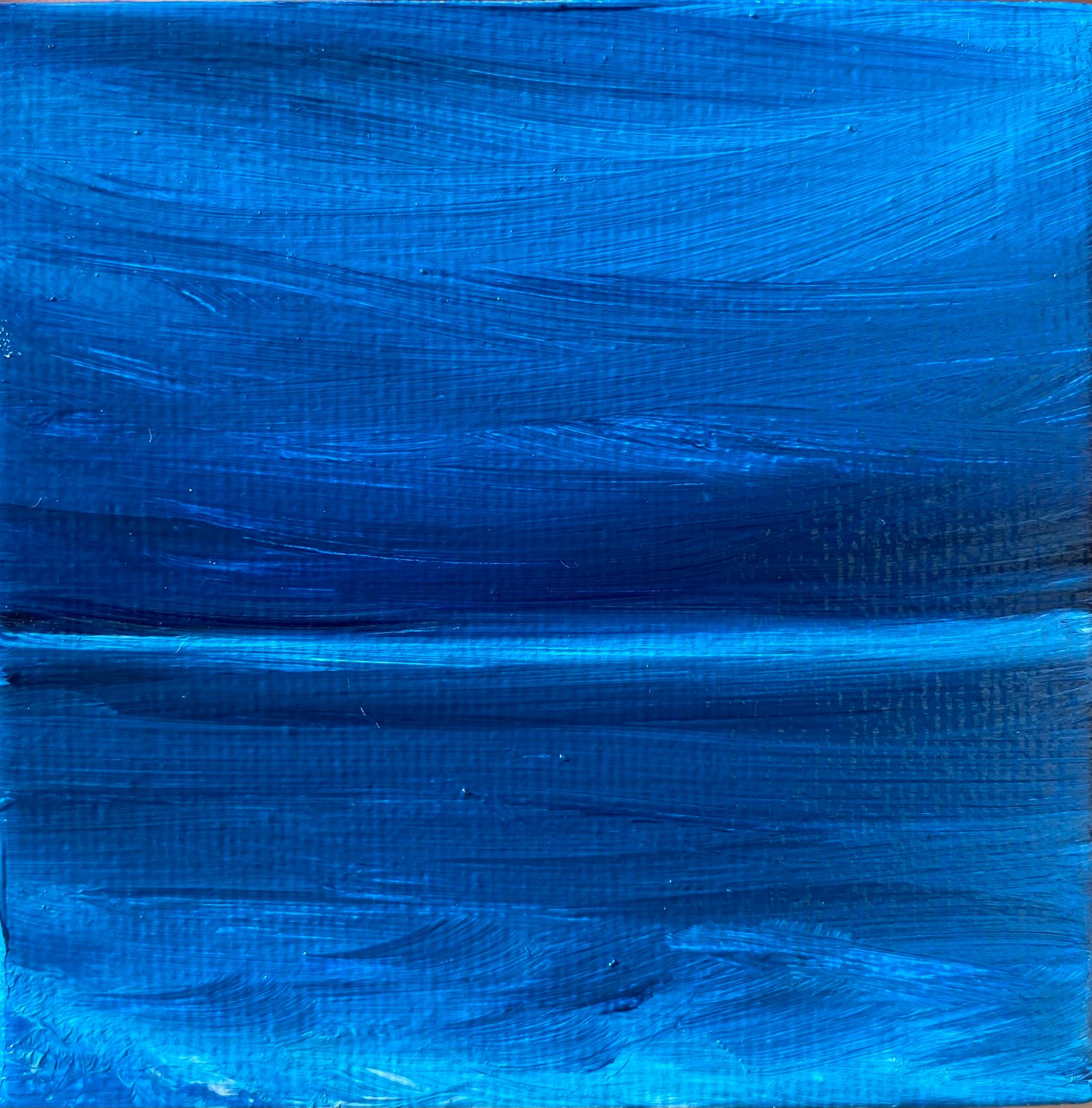 Paesaggio marino - Tramonto, orizzonte, acqua  onde - Painting Astratto di Nataliia Krykun